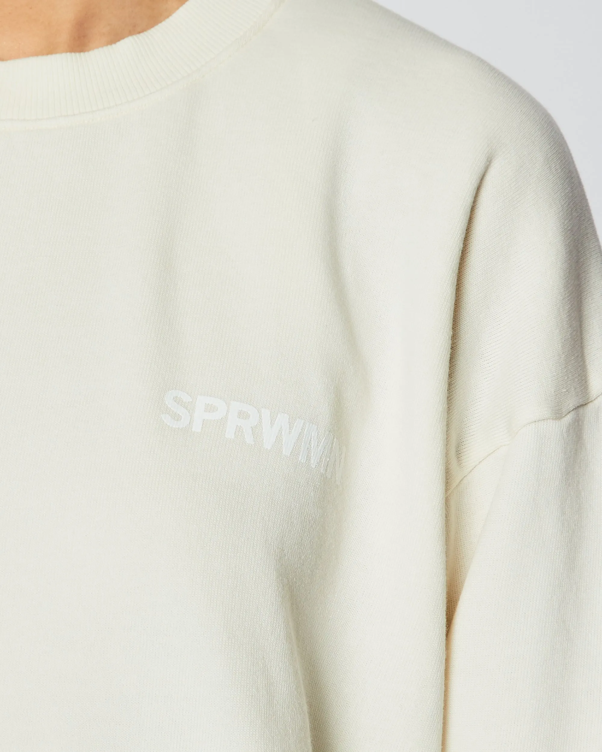 Tiny Logo Sweatshirt in Creme