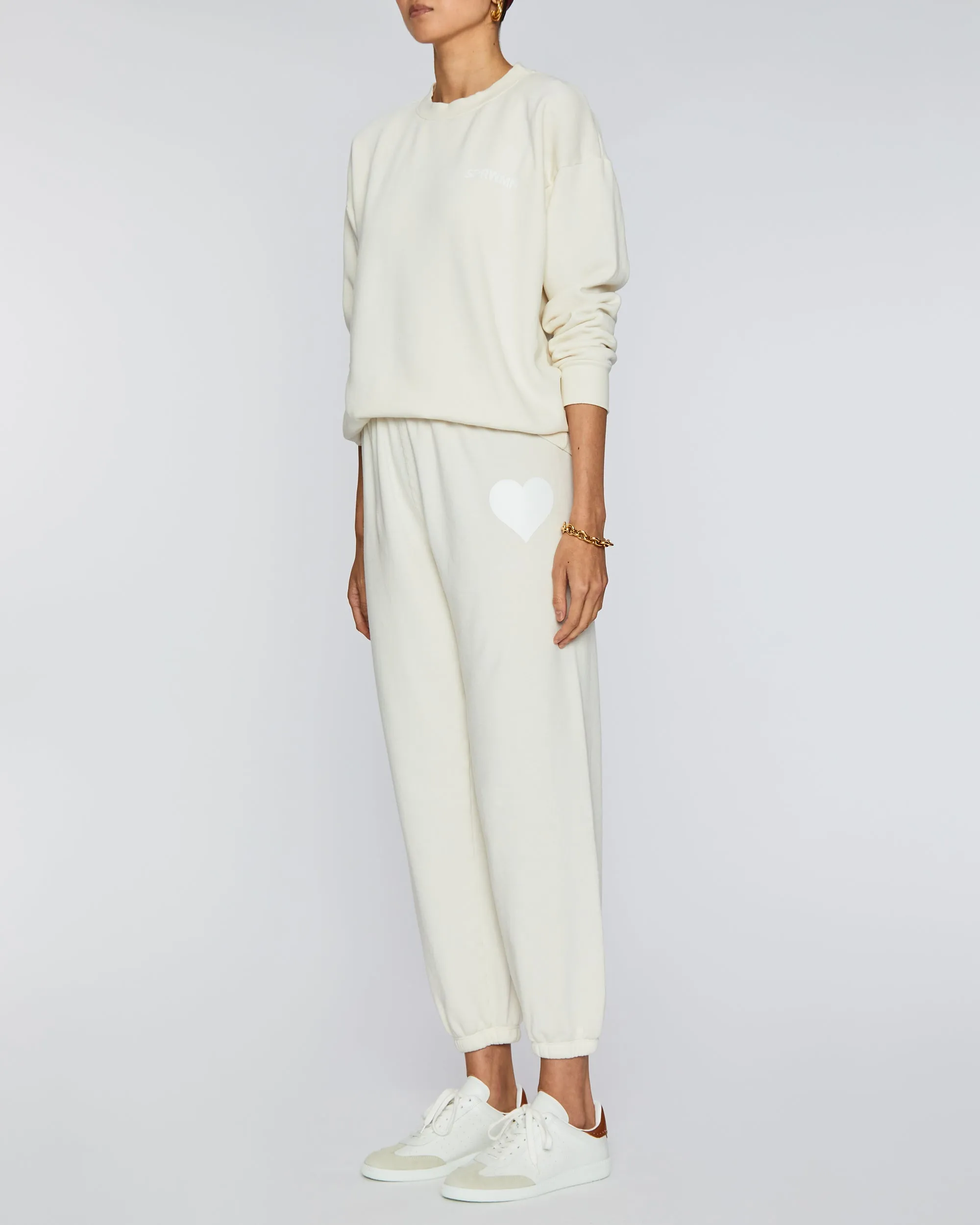 Tiny Logo Sweatshirt in Creme