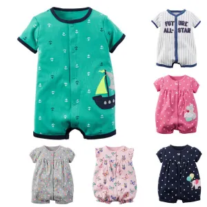 Toddler Baby Boy Rompers Summer Baby Girls Clothing Sets Roupas Infant Baby Jumpsuits Short Sleeve born Baby Clothes