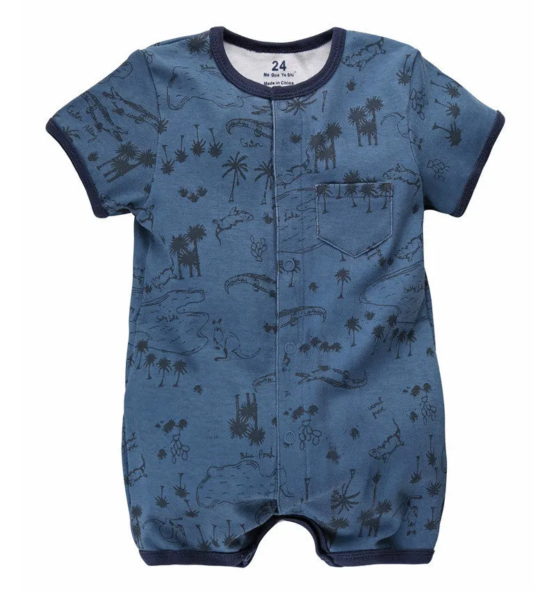 Toddler Baby Boy Rompers Summer Baby Girls Clothing Sets Roupas Infant Baby Jumpsuits Short Sleeve born Baby Clothes