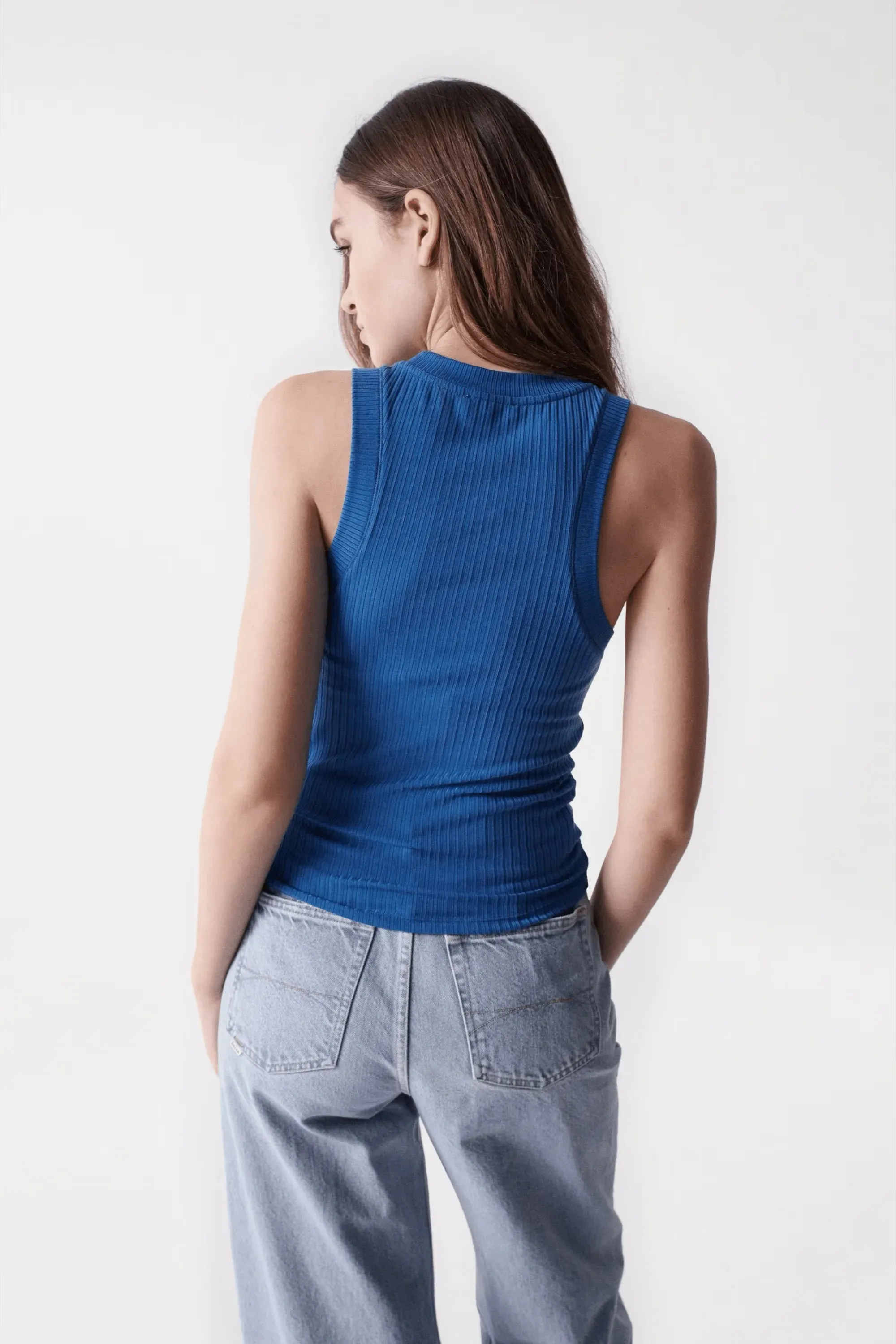 Top de Punto Salsa Jeans de Mujer con Cuello Halter