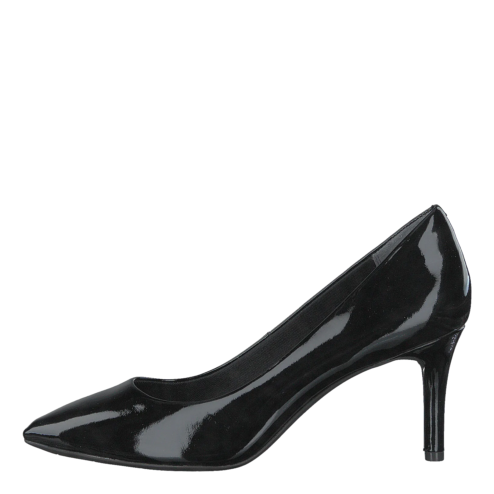 Total Motion  75Mm Pointy Pump Black Patent