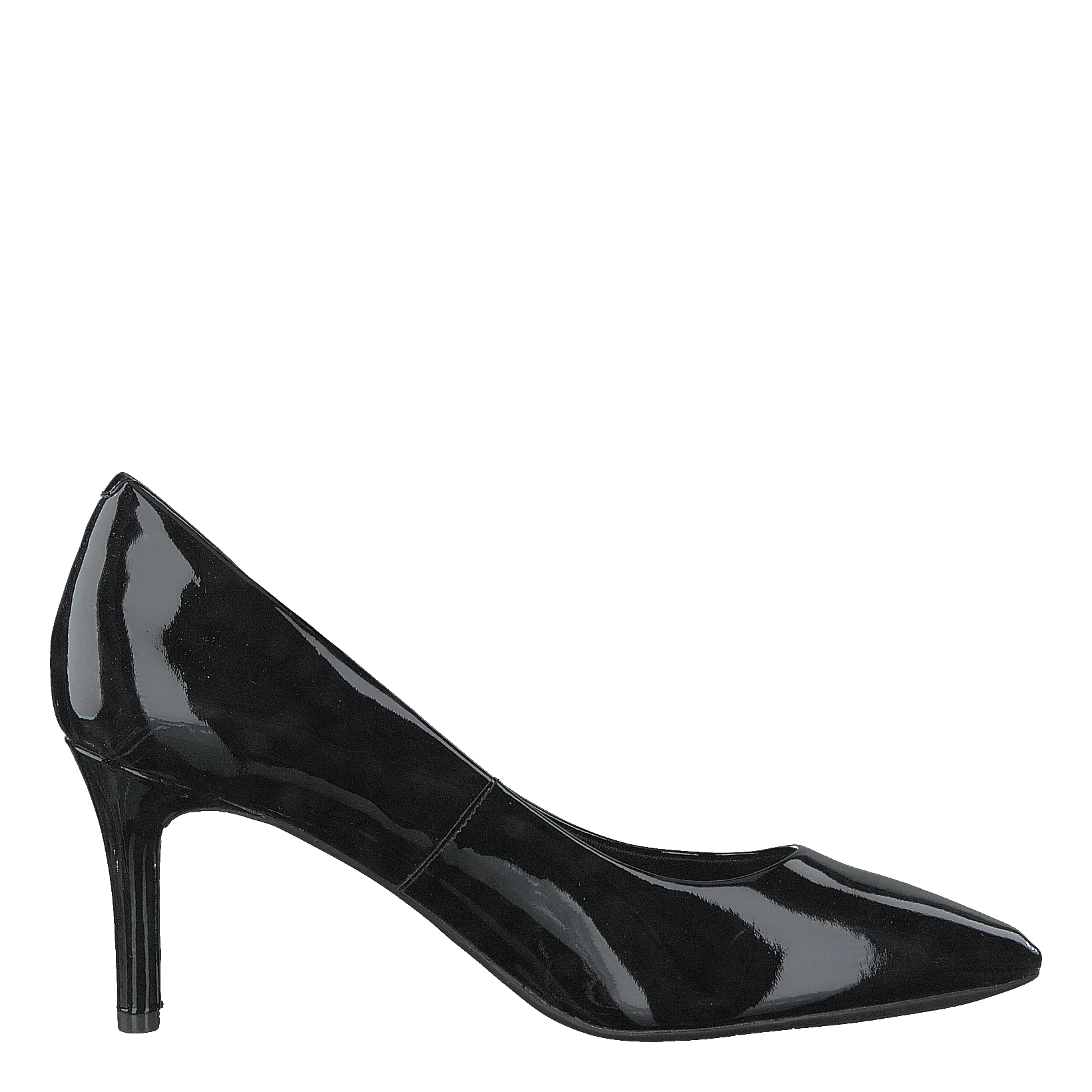 Total Motion  75Mm Pointy Pump Black Patent