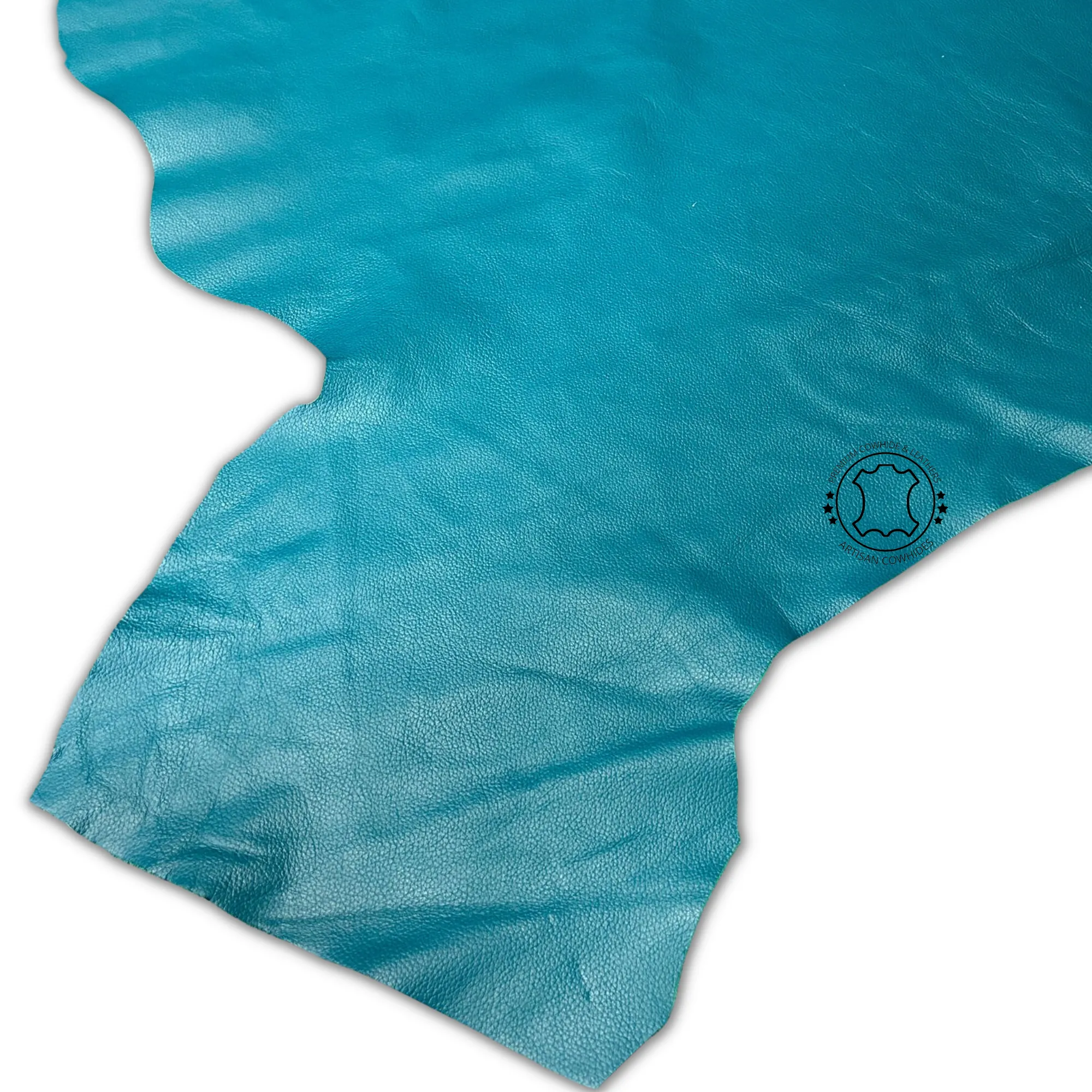 TURQUOISE BLUE LEATHER -  Upholstery Leather - Crafts Leather - 2.5 oz - 3 oz (1.0 to 1.2mm)