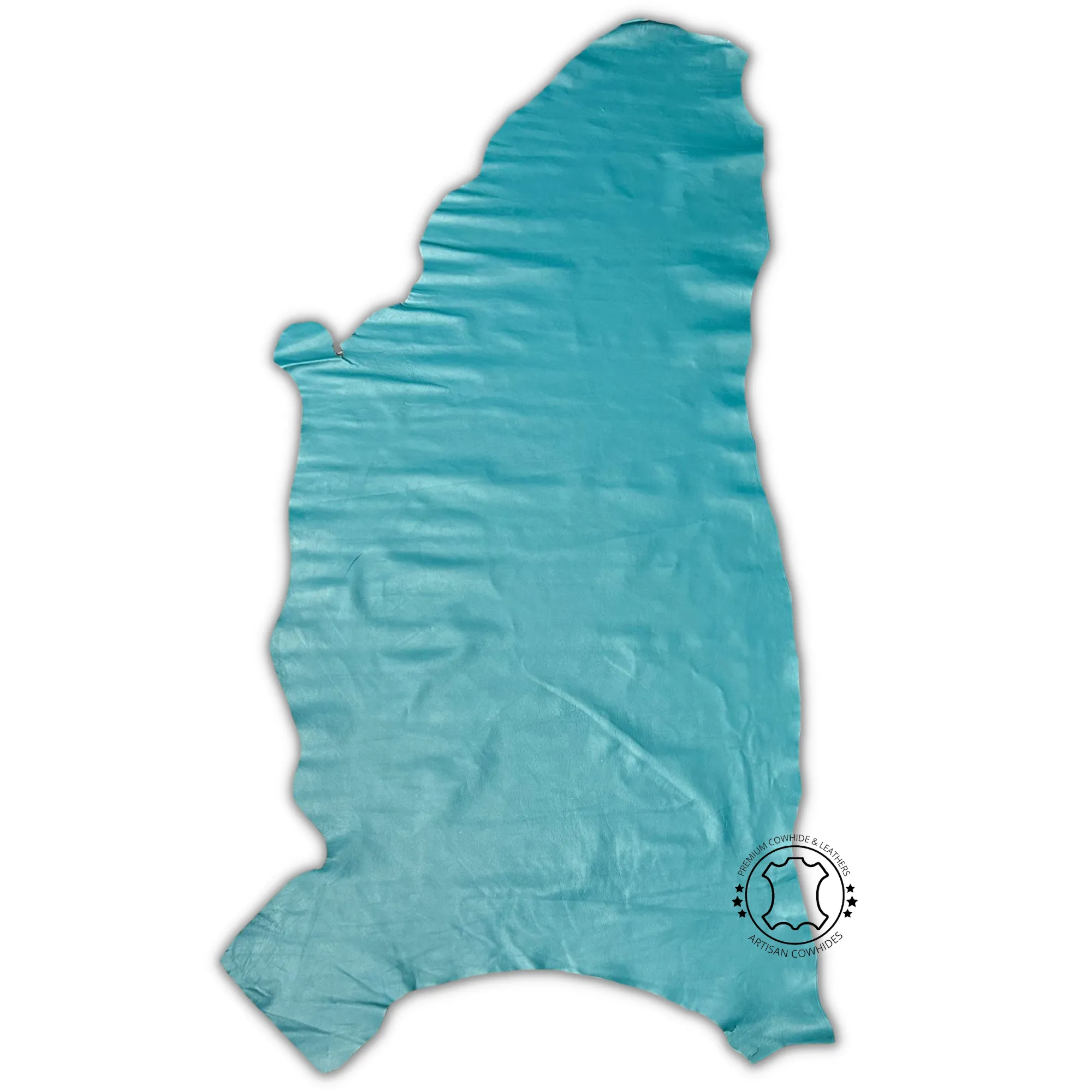 TURQUOISE BLUE LEATHER -  Upholstery Leather - Crafts Leather - 2.5 oz - 3 oz (1.0 to 1.2mm)