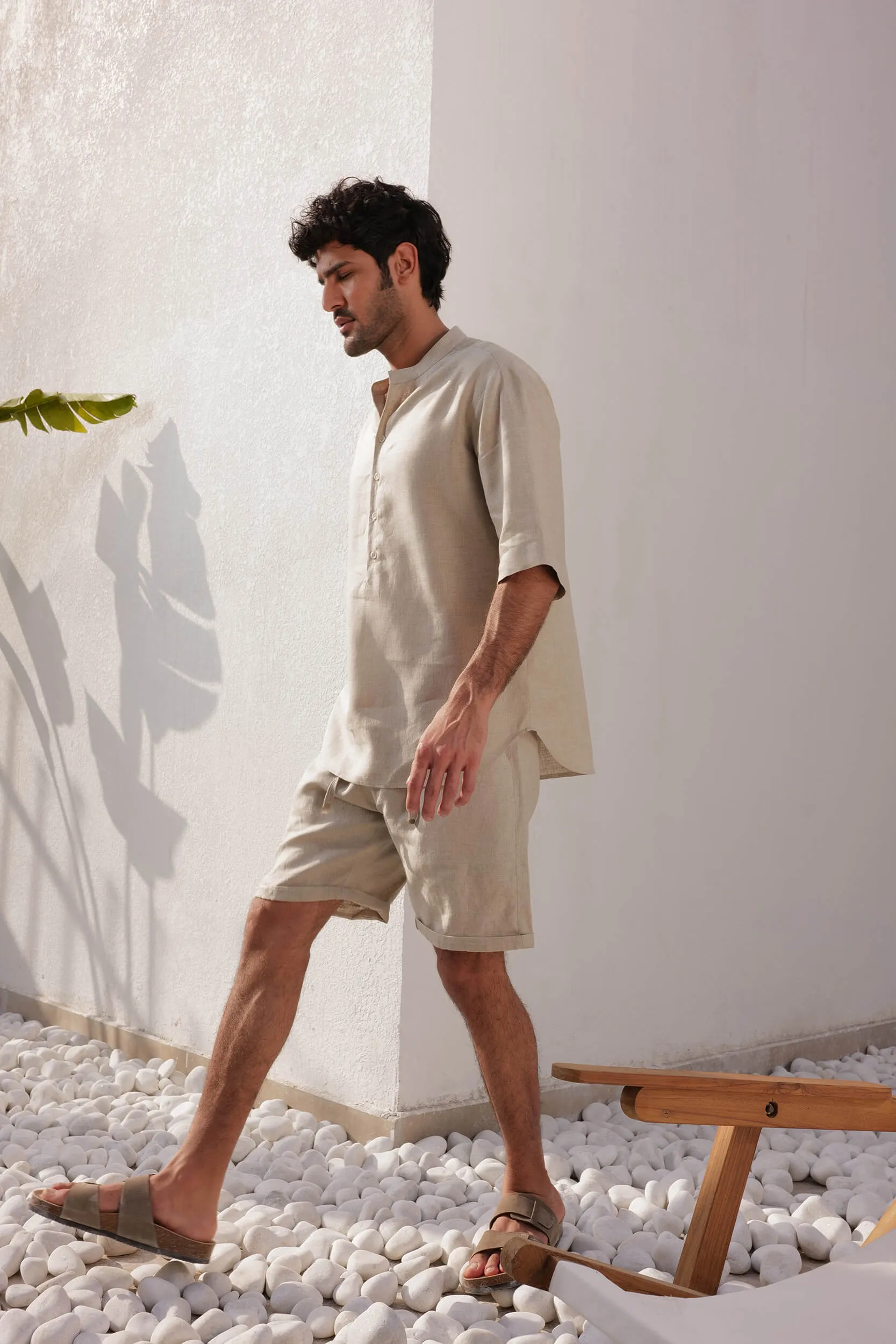 Tuscany Shirt - Man & Rome Shorts - Man (Natural)