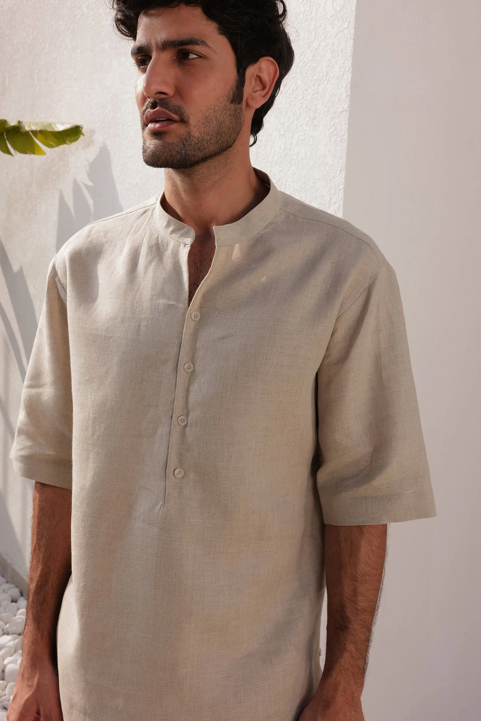 Tuscany Shirt - Man & Rome Shorts - Man (Natural)