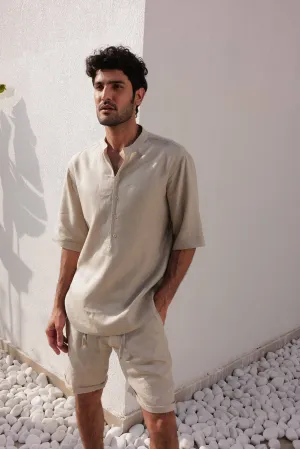 Tuscany Shirt - Man & Rome Shorts - Man (Natural)
