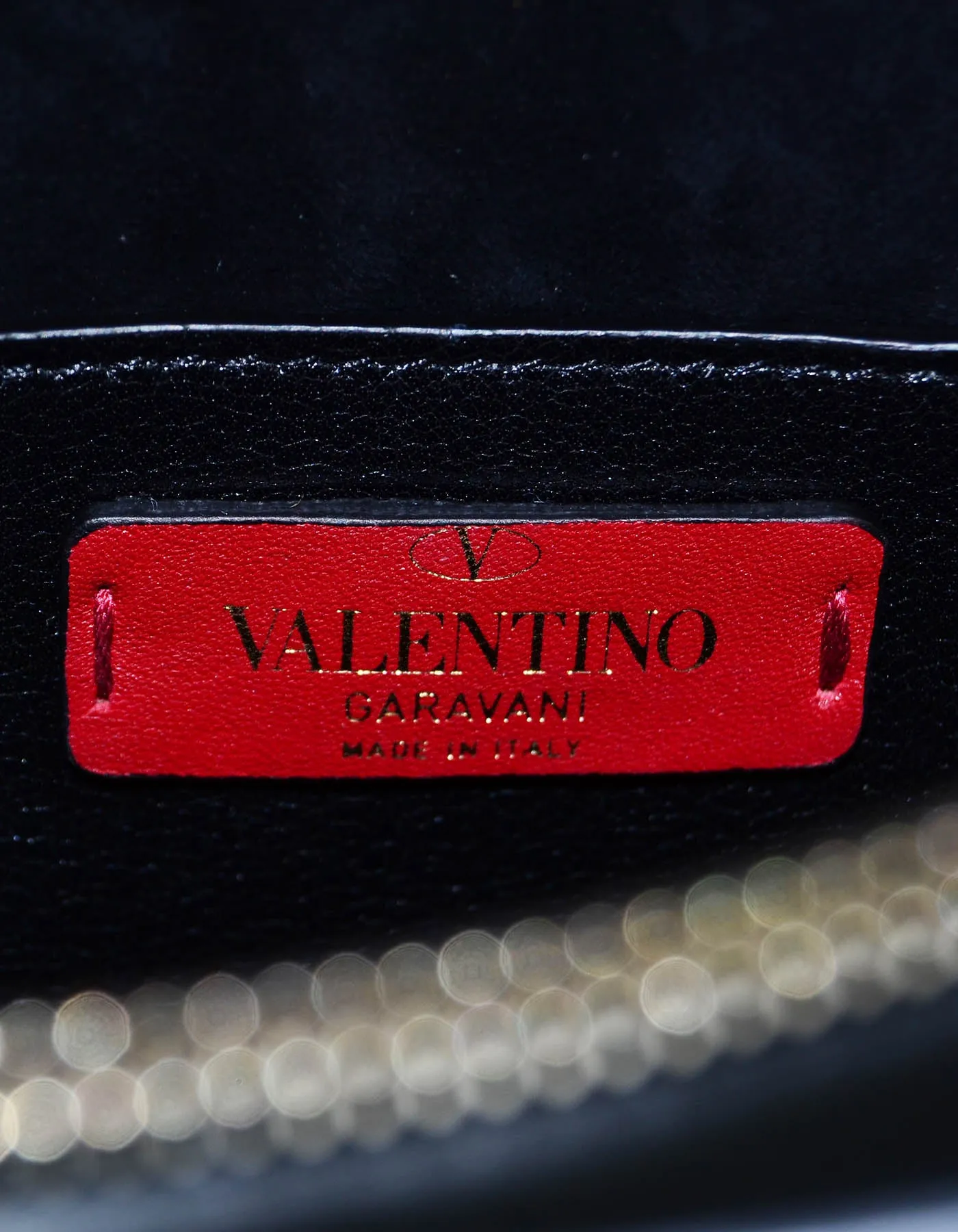 Valentino Black Leather No Limit Single Handle Rockstud Bag w. Strap