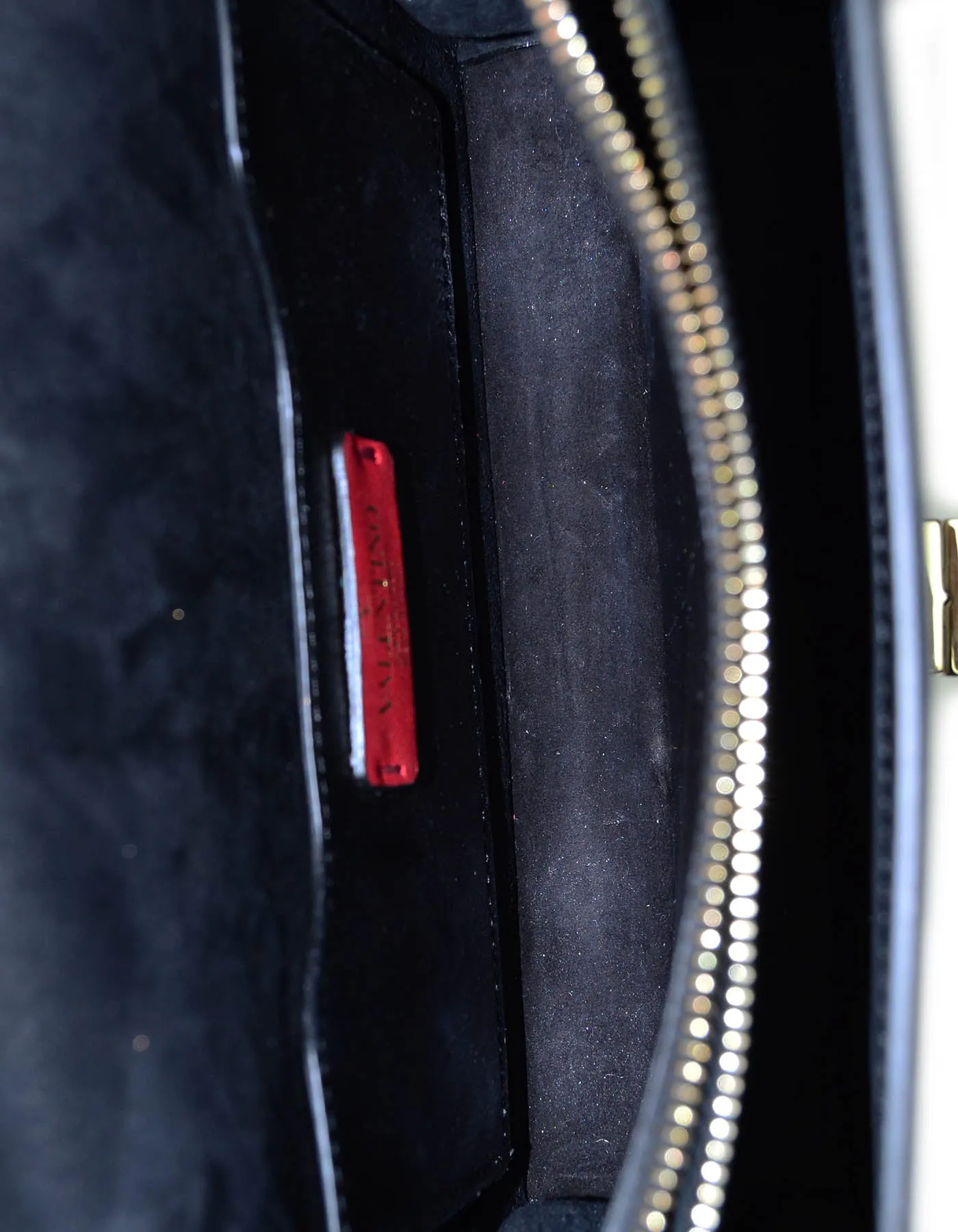 Valentino Black Leather No Limit Single Handle Rockstud Bag w. Strap