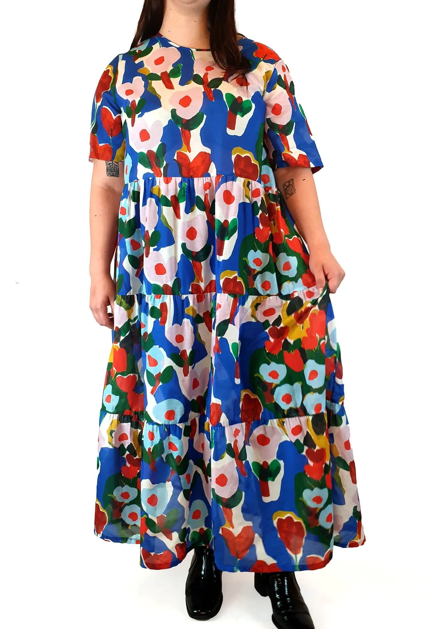 Variety Hour stunning poppy print maxi dress size XL