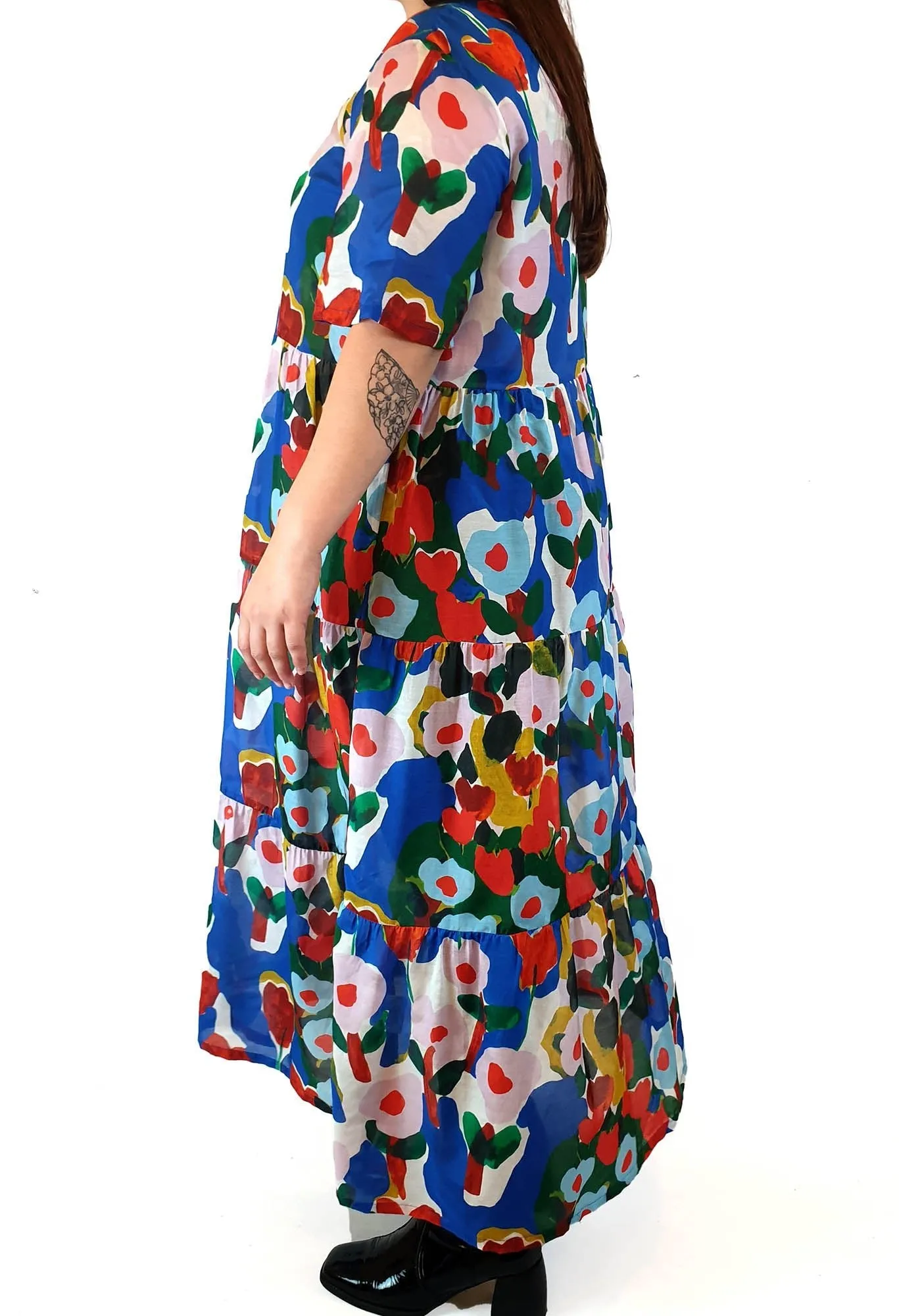 Variety Hour stunning poppy print maxi dress size XL