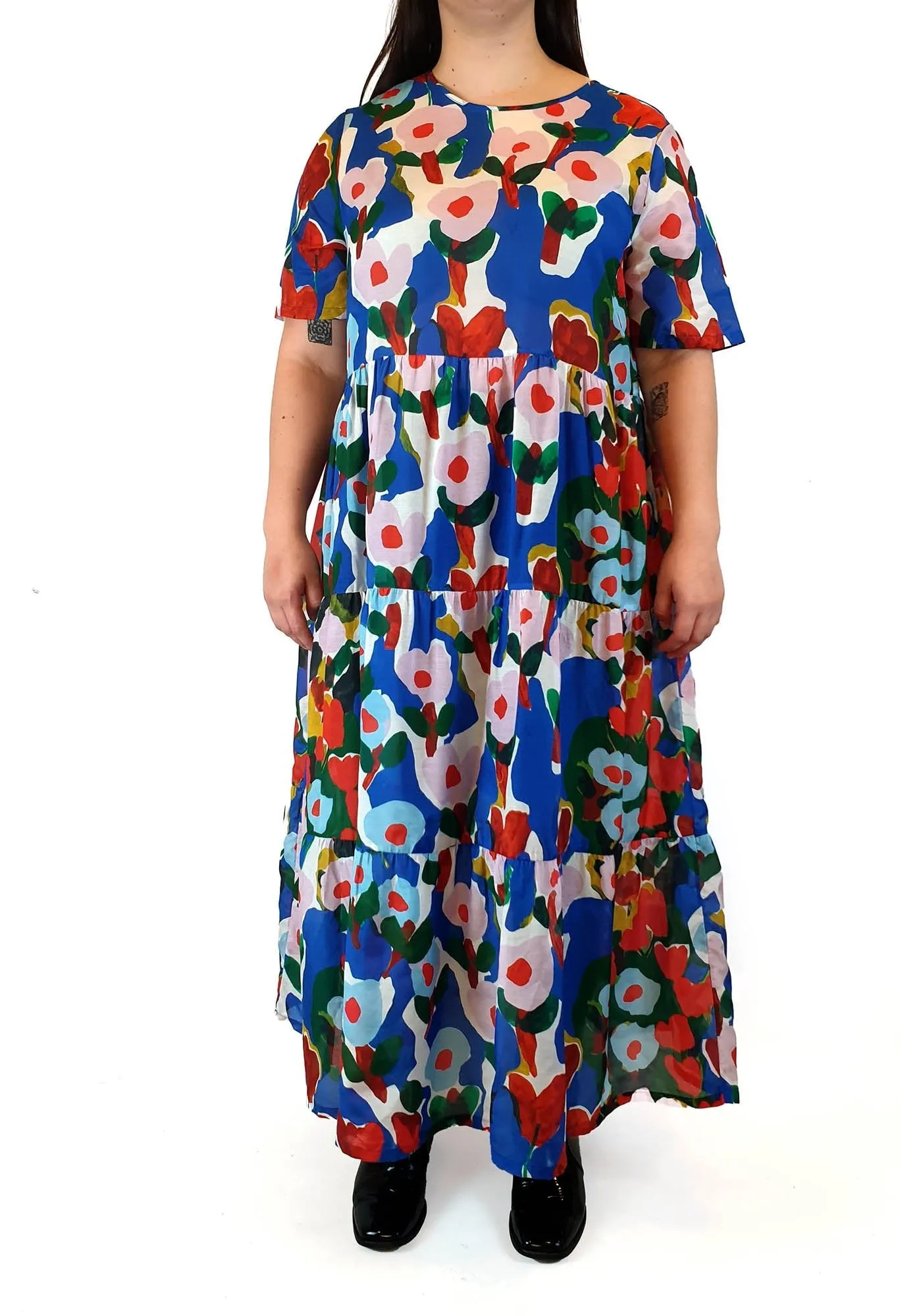 Variety Hour stunning poppy print maxi dress size XL
