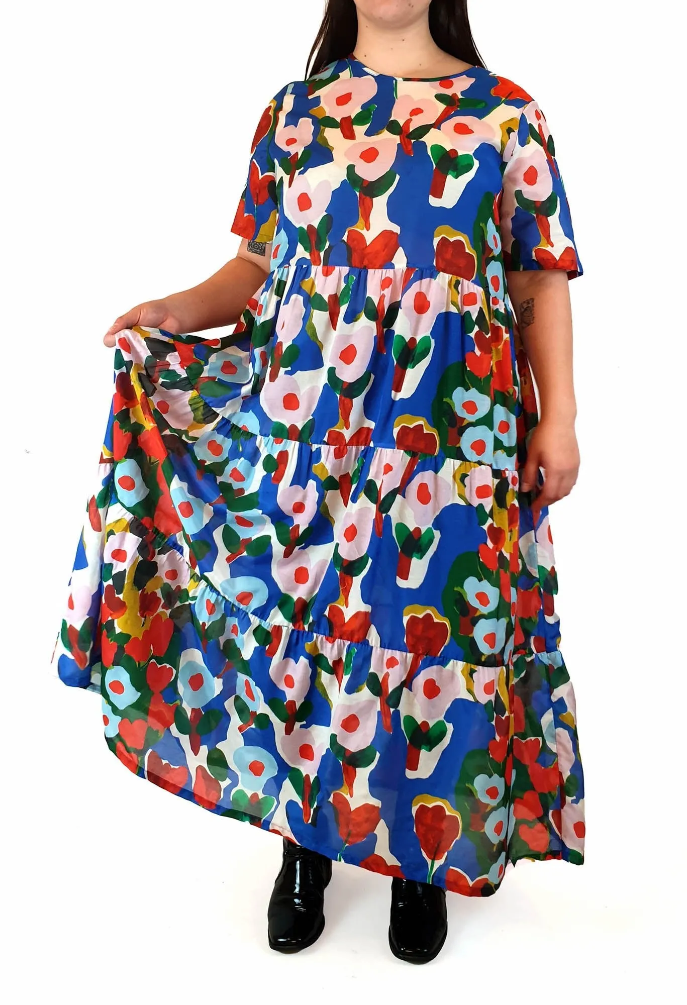 Variety Hour stunning poppy print maxi dress size XL