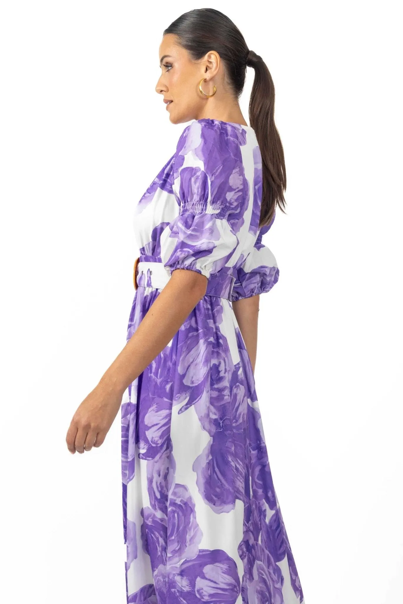 Verona Maxi Women's Floral Dress Lilac