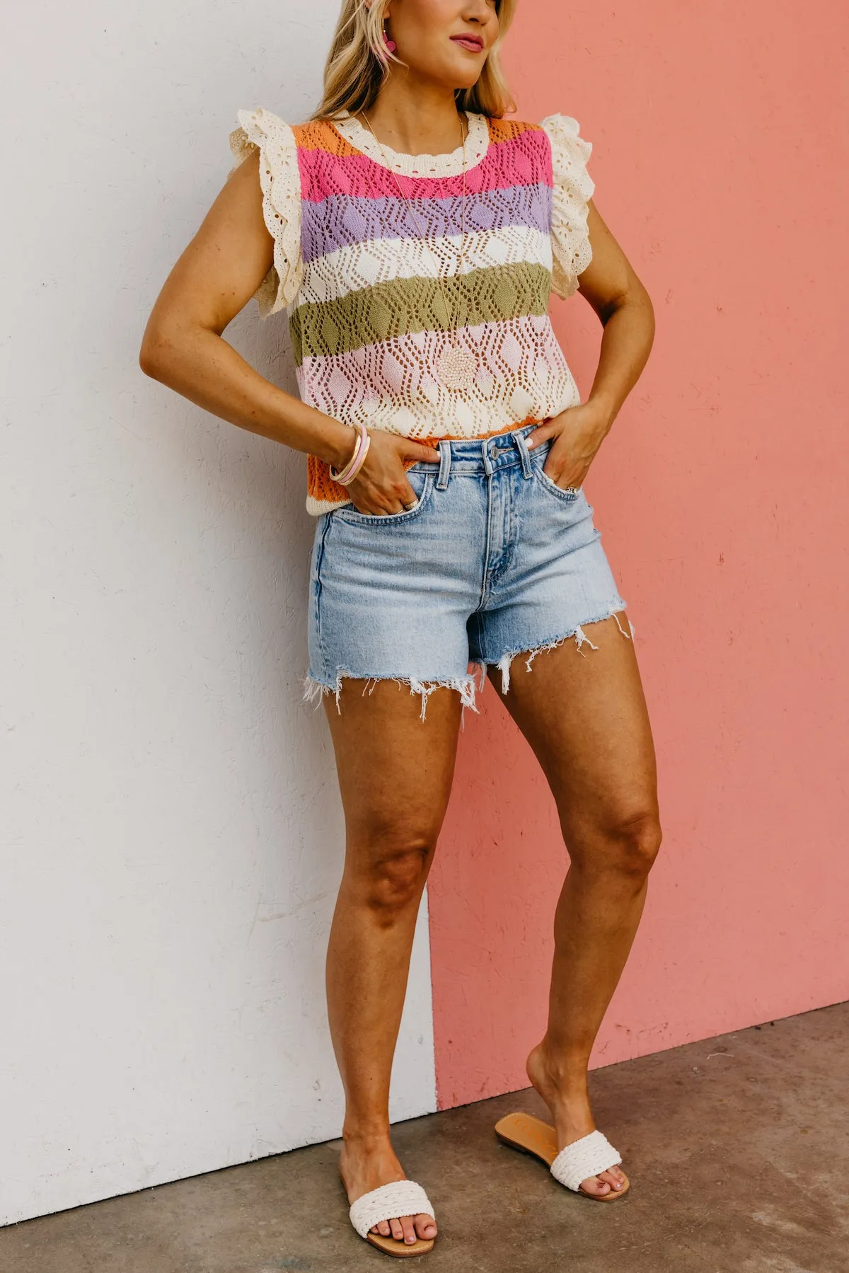 Vervet Denim | The Rebecca Raw Distressed Hem Shorts