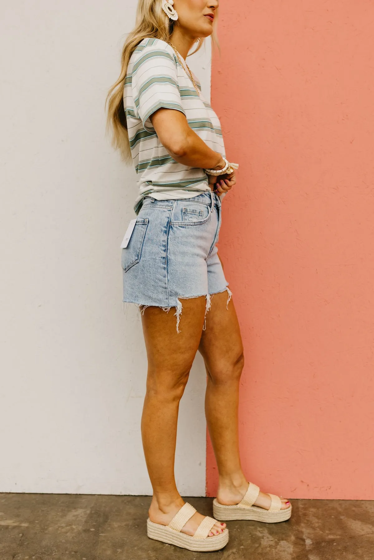 Vervet Denim | The Rebecca Raw Distressed Hem Shorts