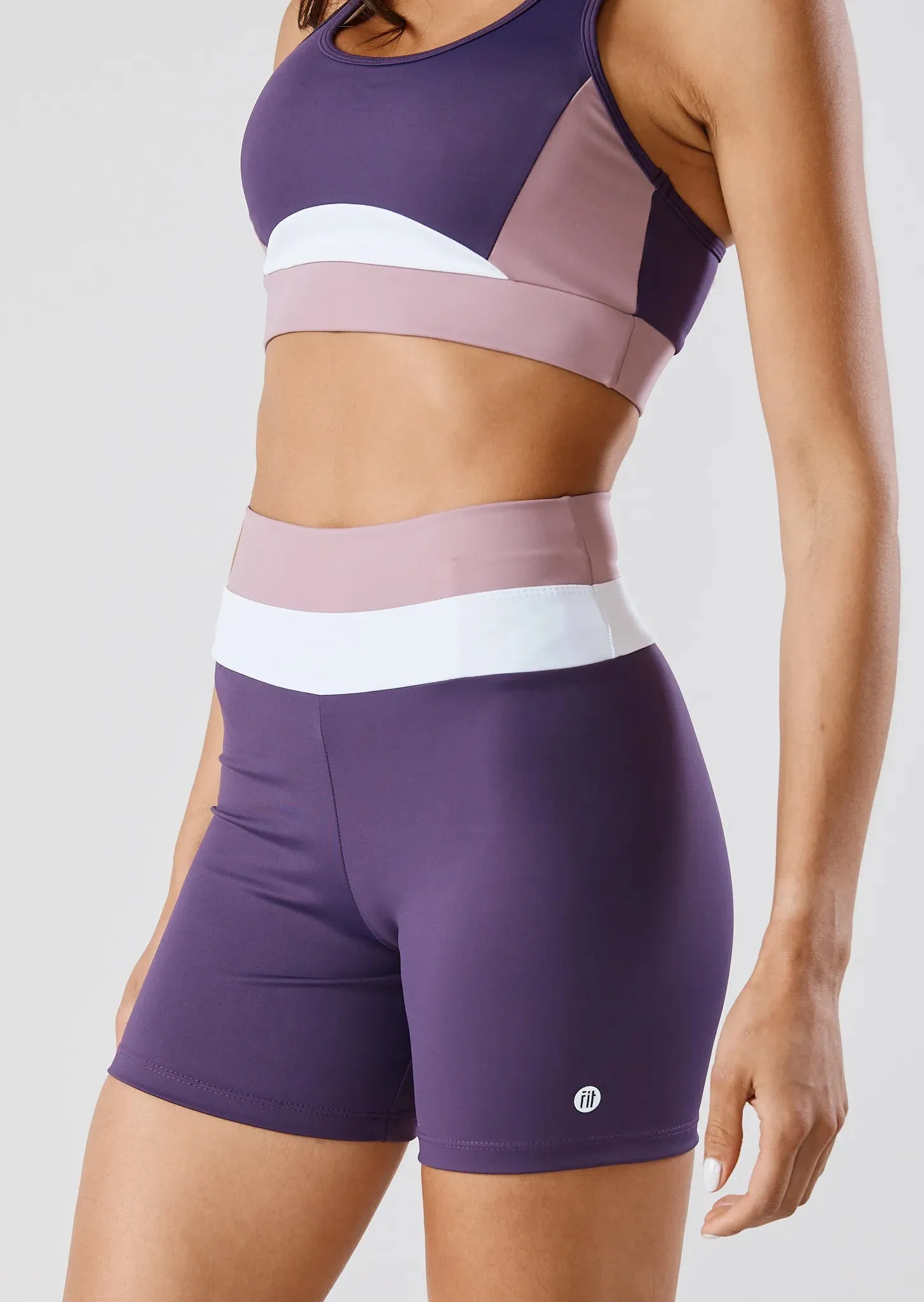 VICKY HIGH-WAISTED SHORTS - FIG