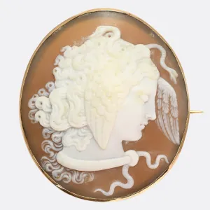 Victorian Medusa Cameo Brooch