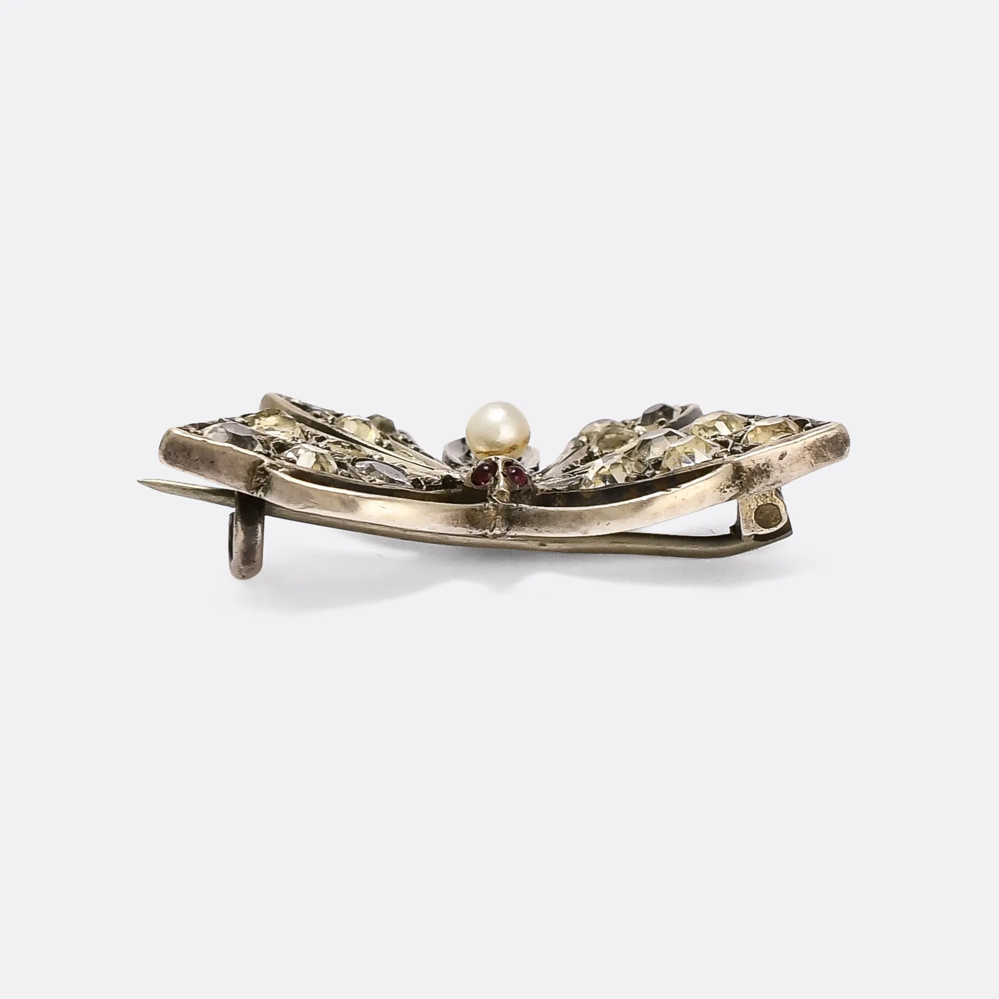 Victorian Paste Butterfly Brooch