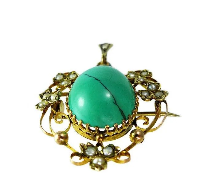 Victorian Turquoise Pendant