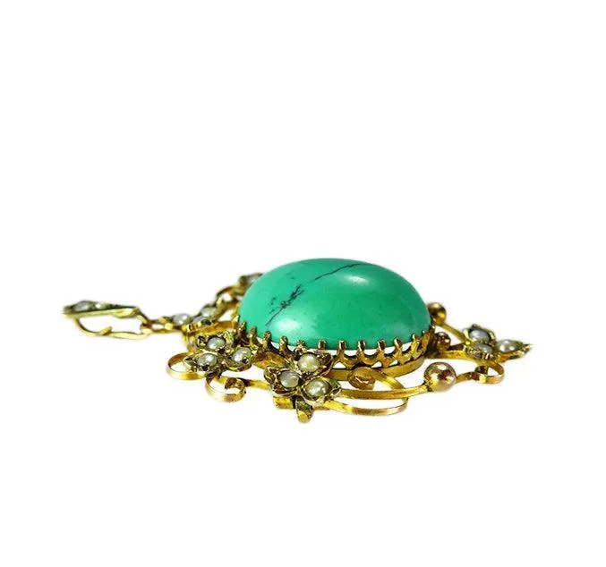 Victorian Turquoise Pendant