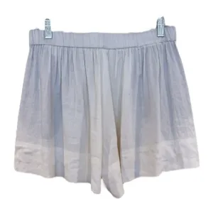 Vince Linen Blend White Elastic Waist Classic Lightweight Designer Shorts Small