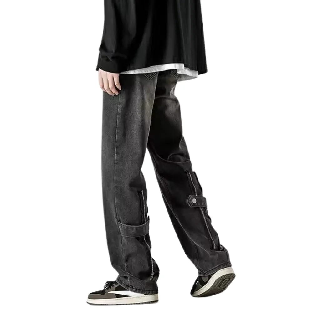 Vintage Distressed Straight Leg Jeans