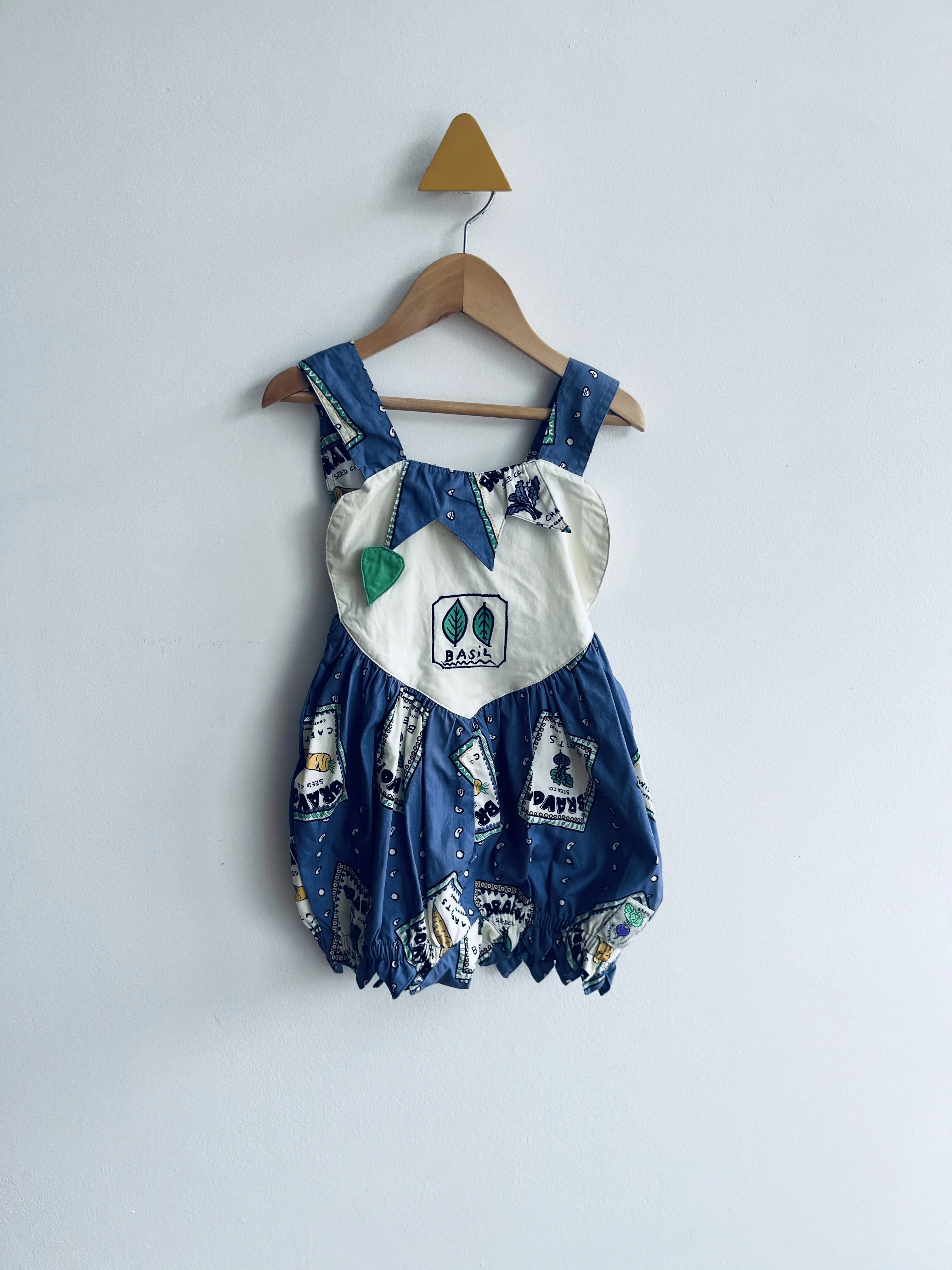 Vintage Garden Herbs & Veg Romper // 24M