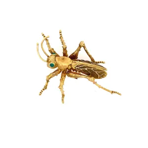 Vintage Grasshopper Brooch