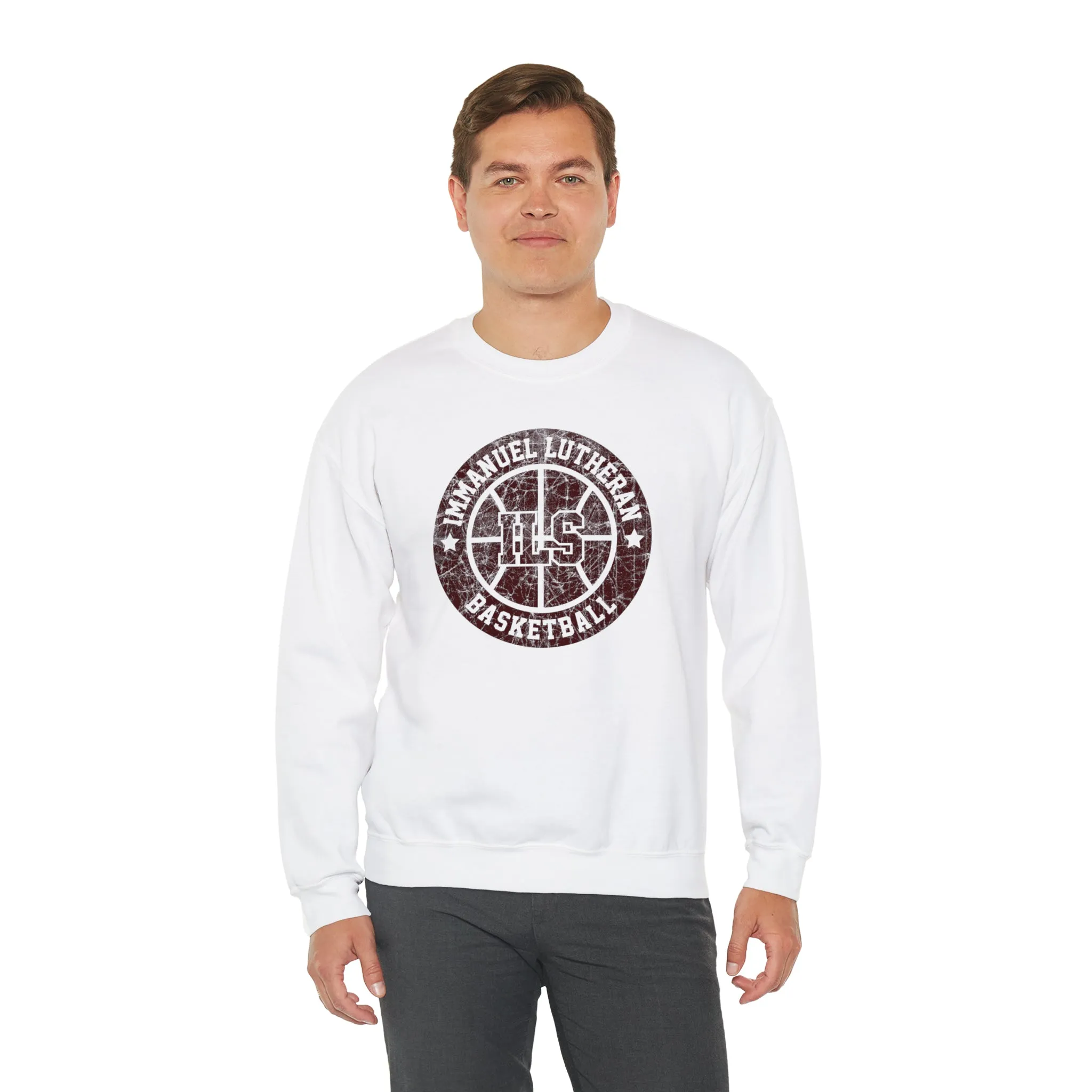 Vintage Immanuel Lutheran Basketball Unisex Heavy Blend™ Crewneck Sweatshirt