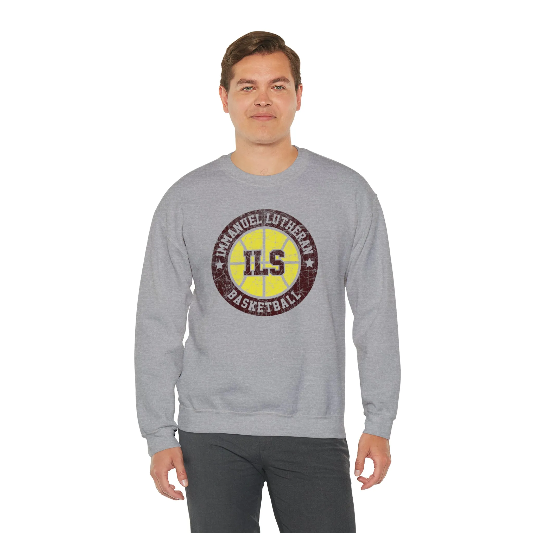 Vintage Immanuel Lutheran Basketball Unisex Heavy Blend™ Crewneck Sweatshirt