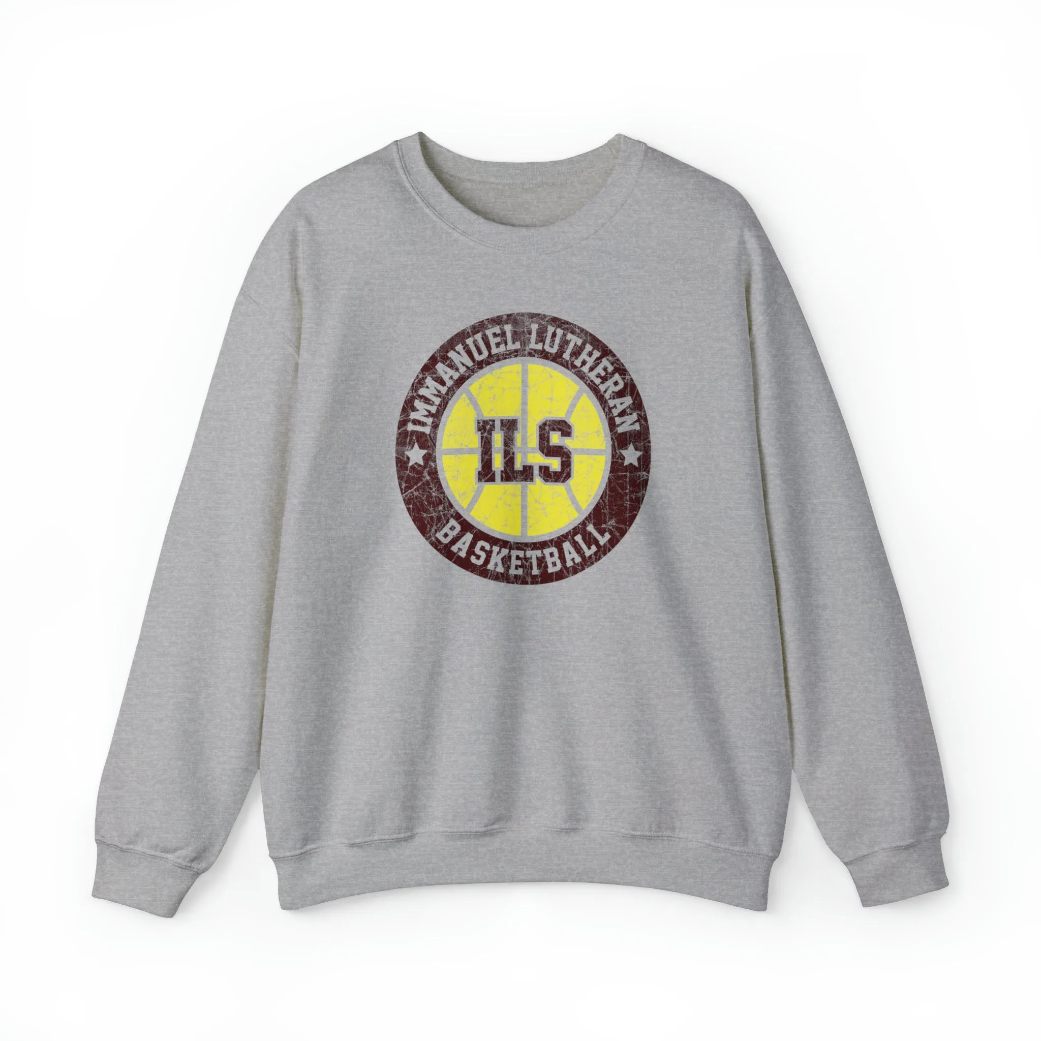 Vintage Immanuel Lutheran Basketball Unisex Heavy Blend™ Crewneck Sweatshirt