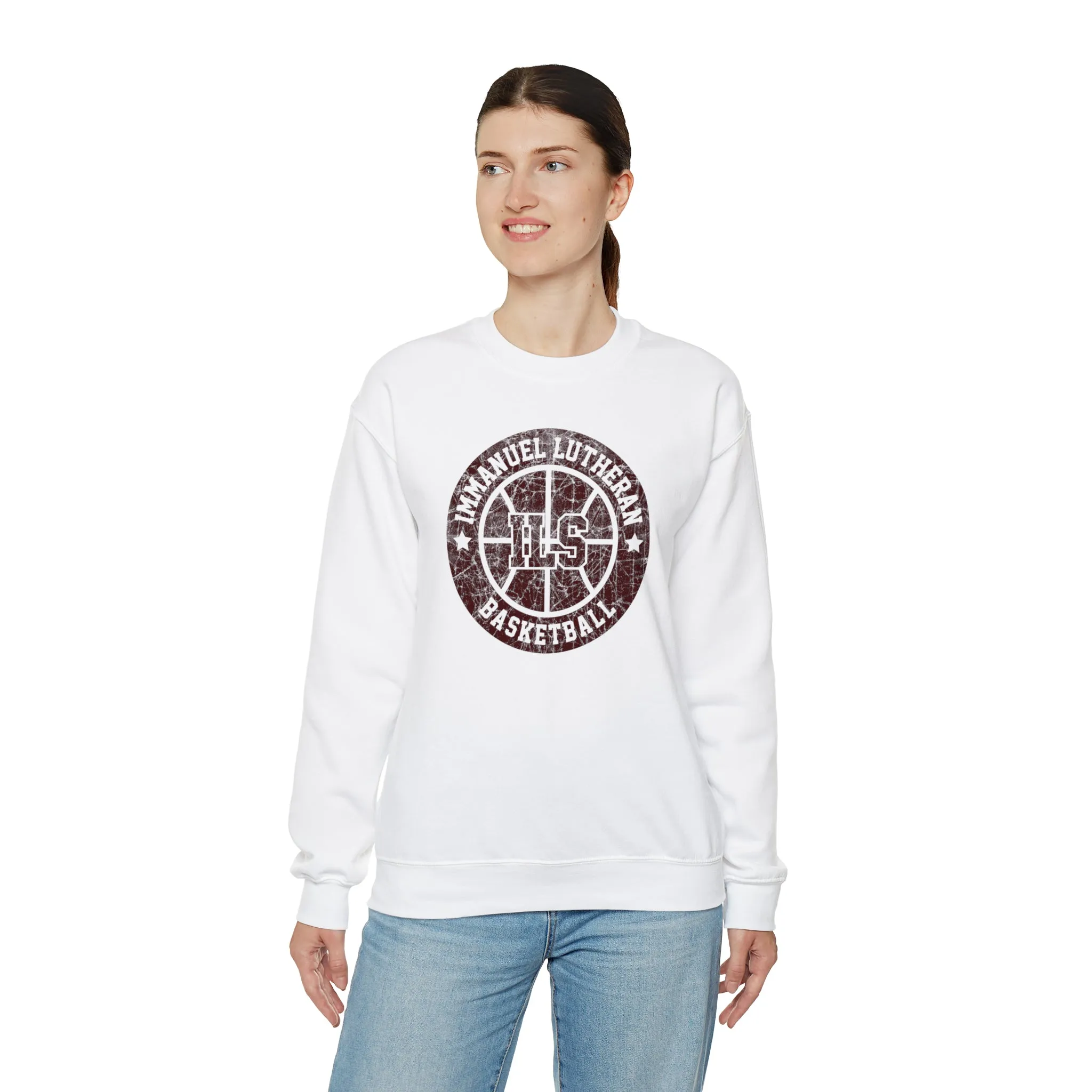 Vintage Immanuel Lutheran Basketball Unisex Heavy Blend™ Crewneck Sweatshirt