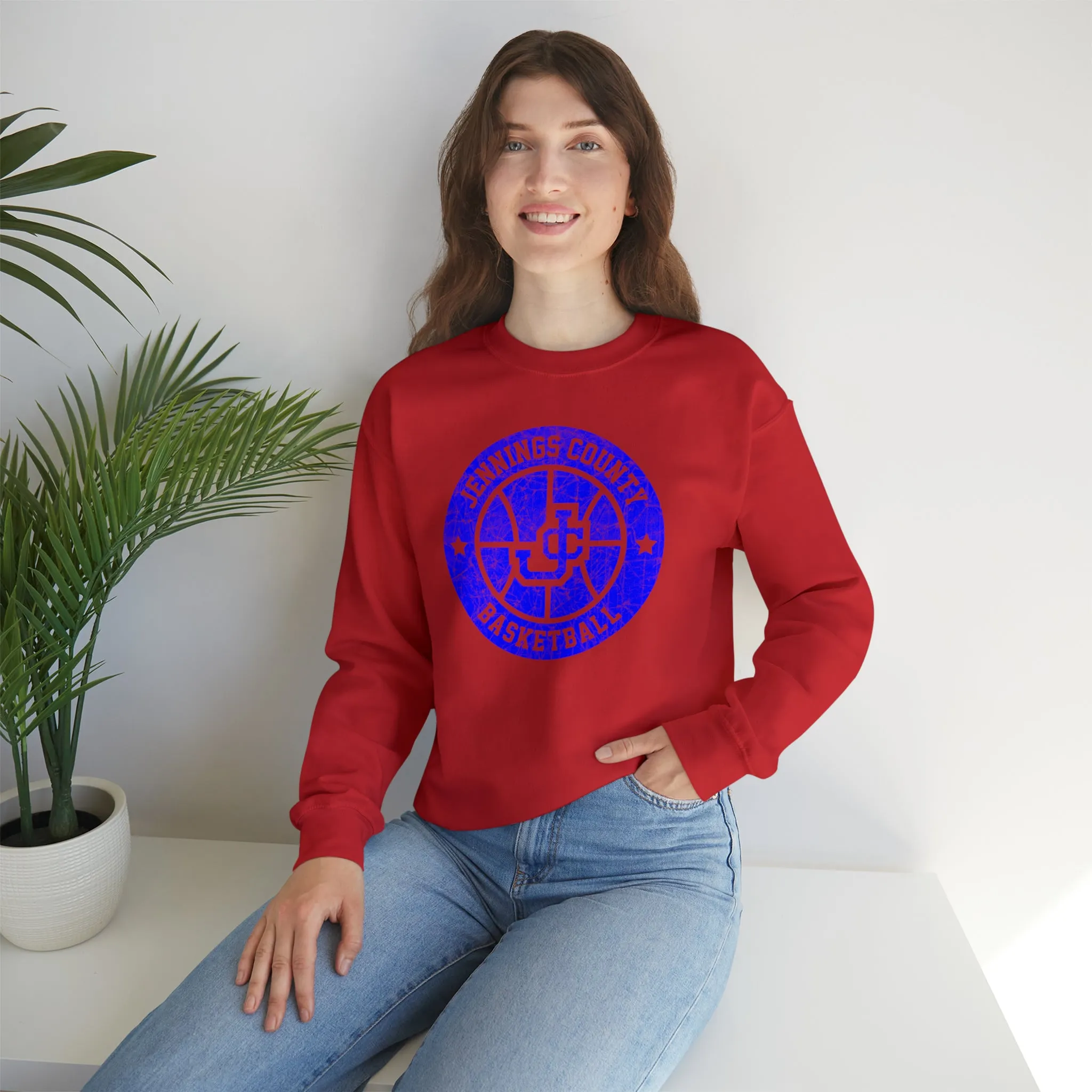 Vintage Jennings Co Basketball Unisex Heavy Blend™ Crewneck Sweatshirt