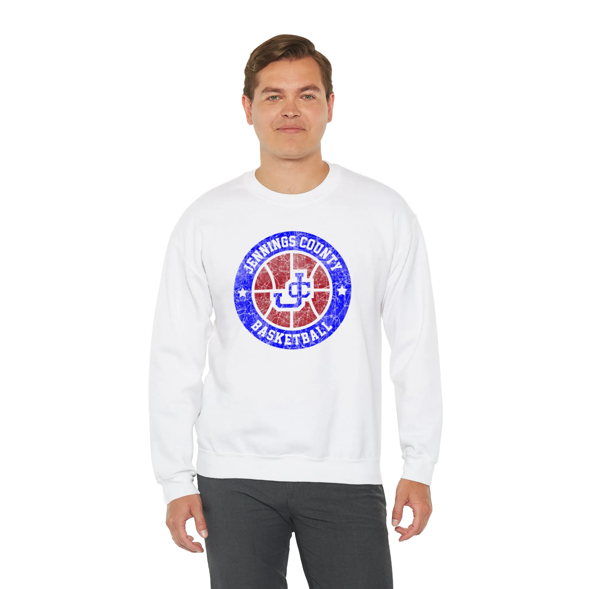 Vintage Jennings Co Basketball Unisex Heavy Blend™ Crewneck Sweatshirt