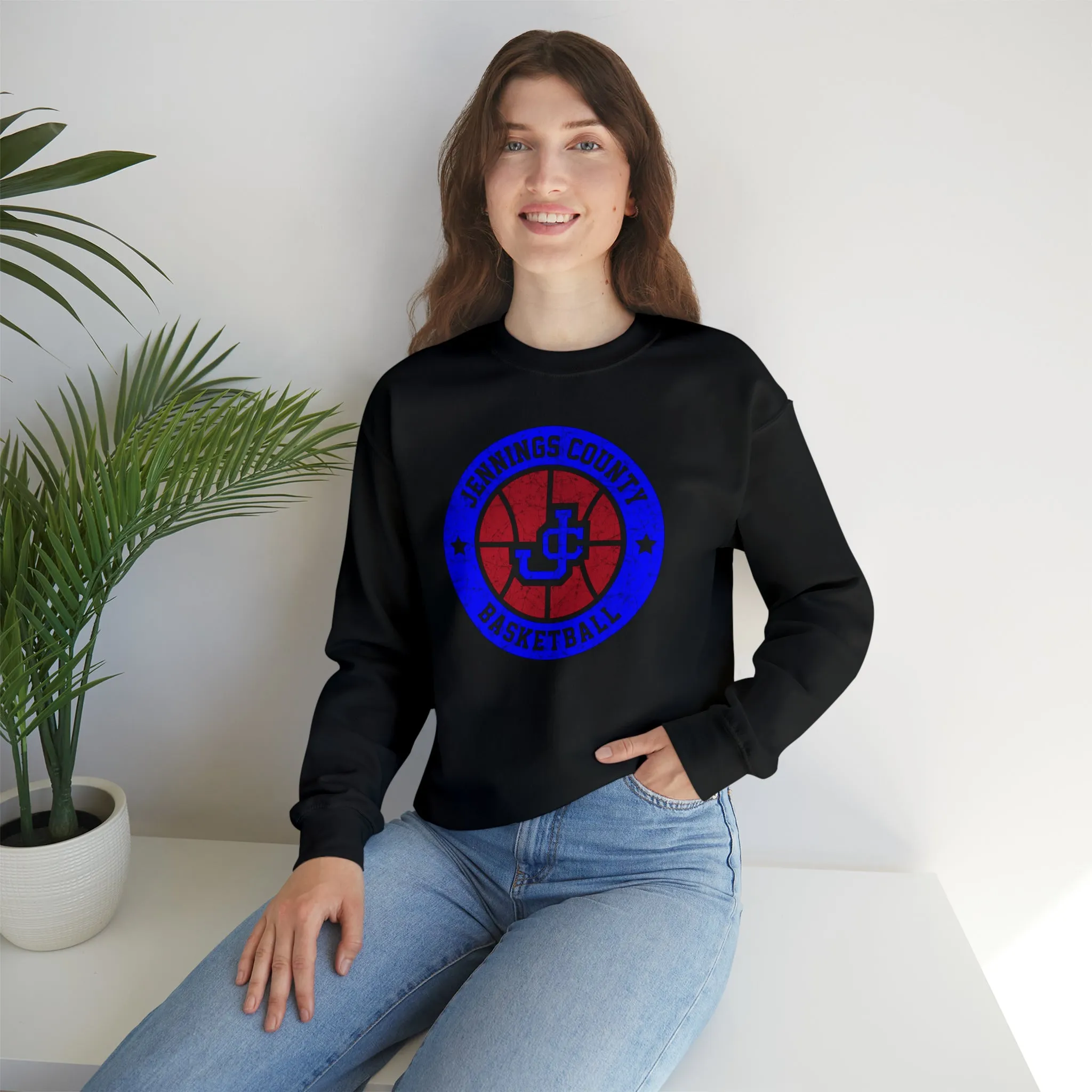 Vintage Jennings Co Basketball Unisex Heavy Blend™ Crewneck Sweatshirt