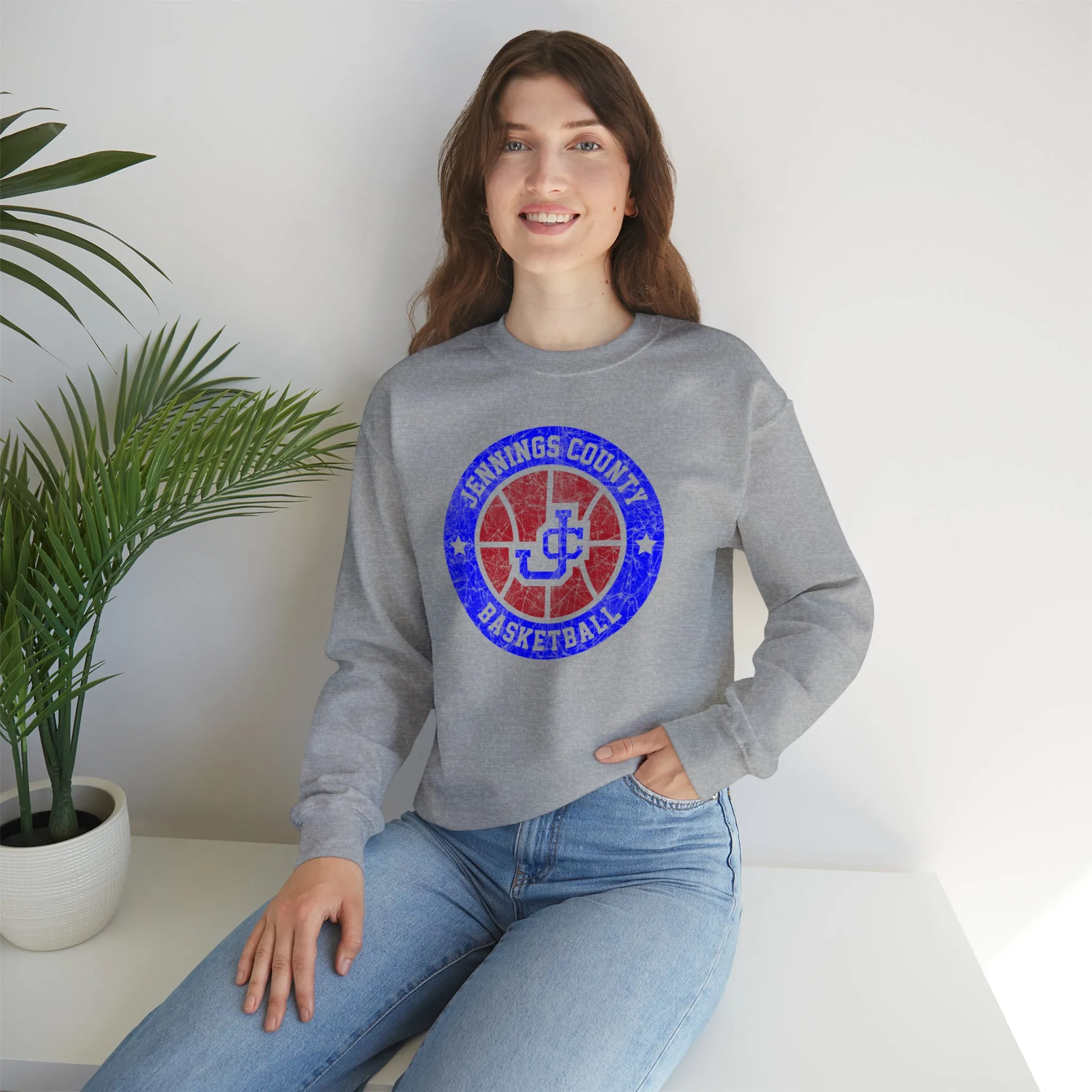 Vintage Jennings Co Basketball Unisex Heavy Blend™ Crewneck Sweatshirt