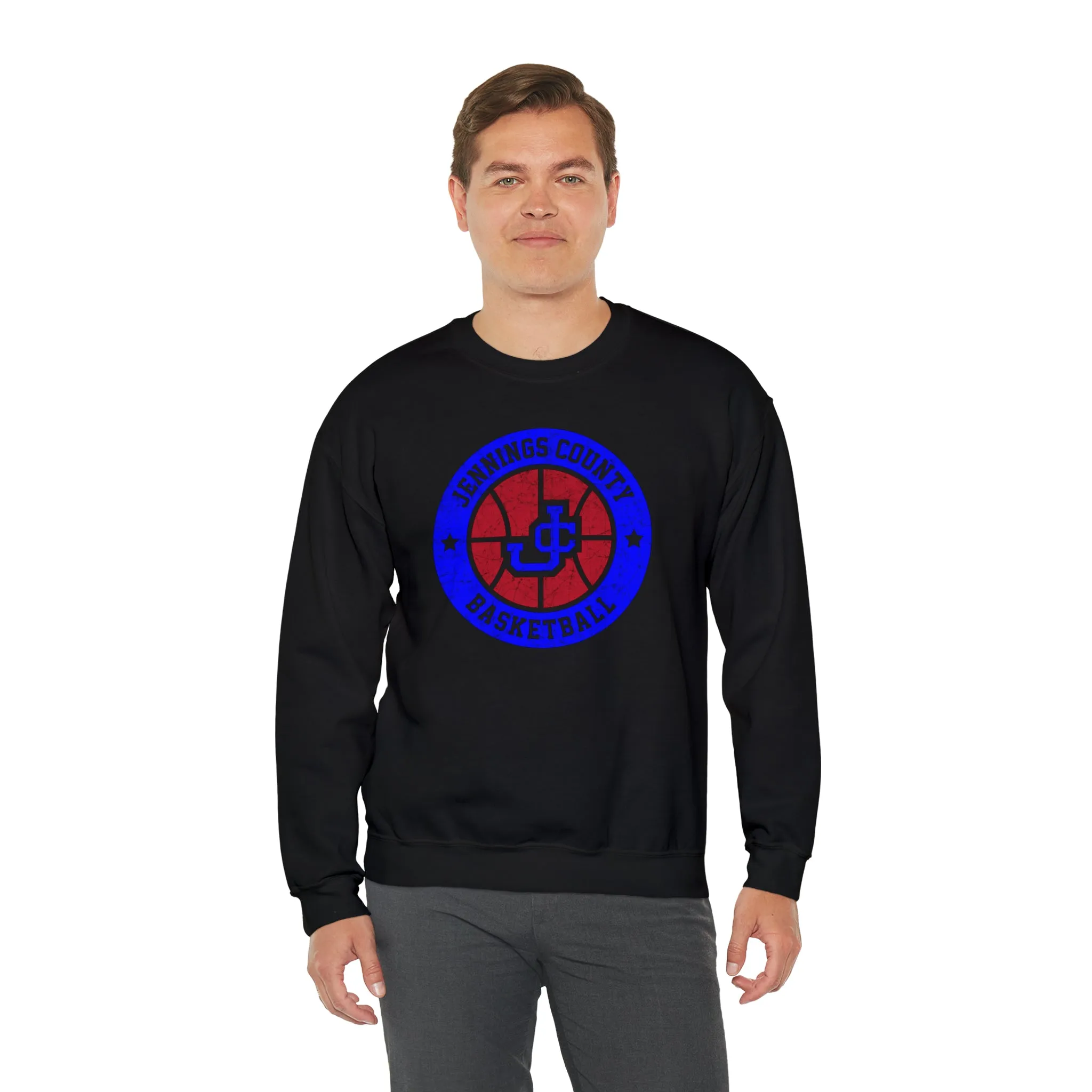 Vintage Jennings Co Basketball Unisex Heavy Blend™ Crewneck Sweatshirt