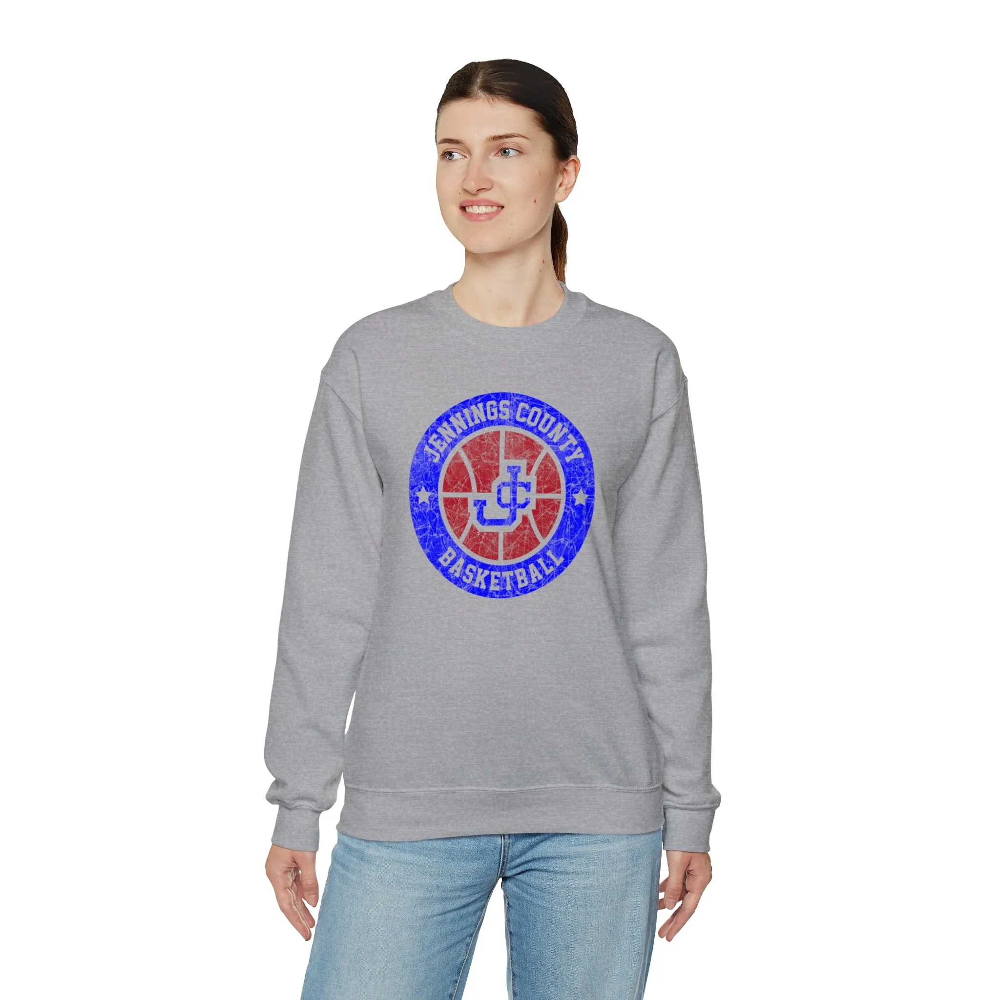Vintage Jennings Co Basketball Unisex Heavy Blend™ Crewneck Sweatshirt