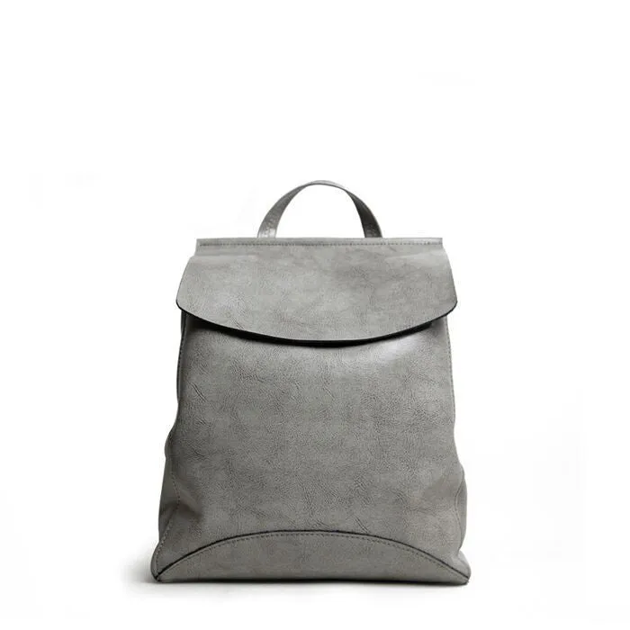 Vintage Leather College Backpack, Shoulder Bag, Fashion Handbags For Women 9212