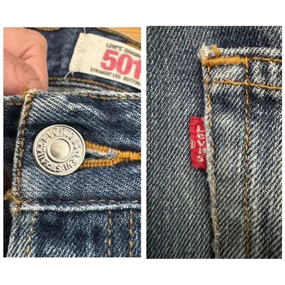 Vintage Levi's Original 501 Straight Leg Button Fly Jeans