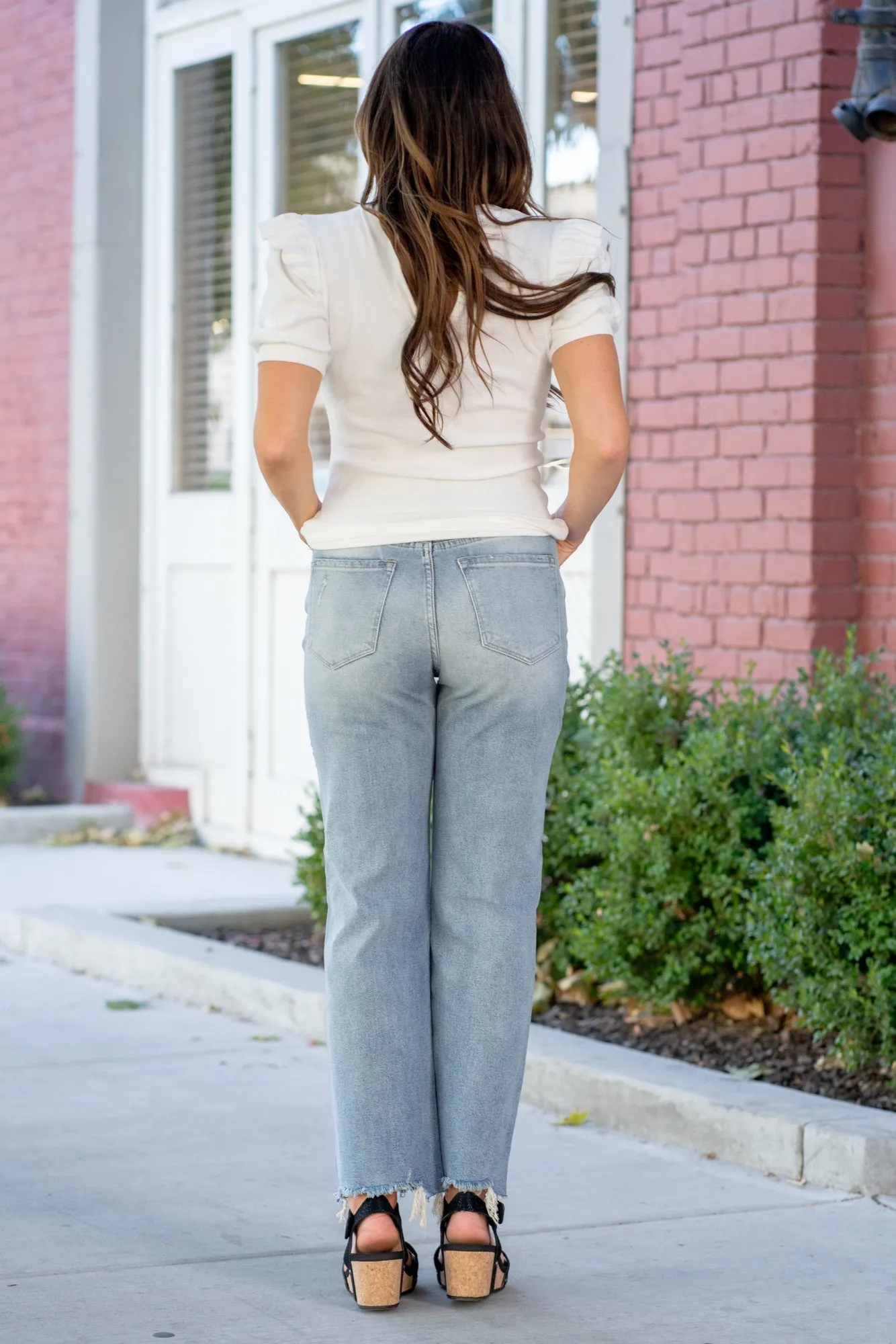 Violet High Rise Slim Straight