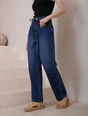 W2031859A-1 BALLOON LEG DENIM JEANS