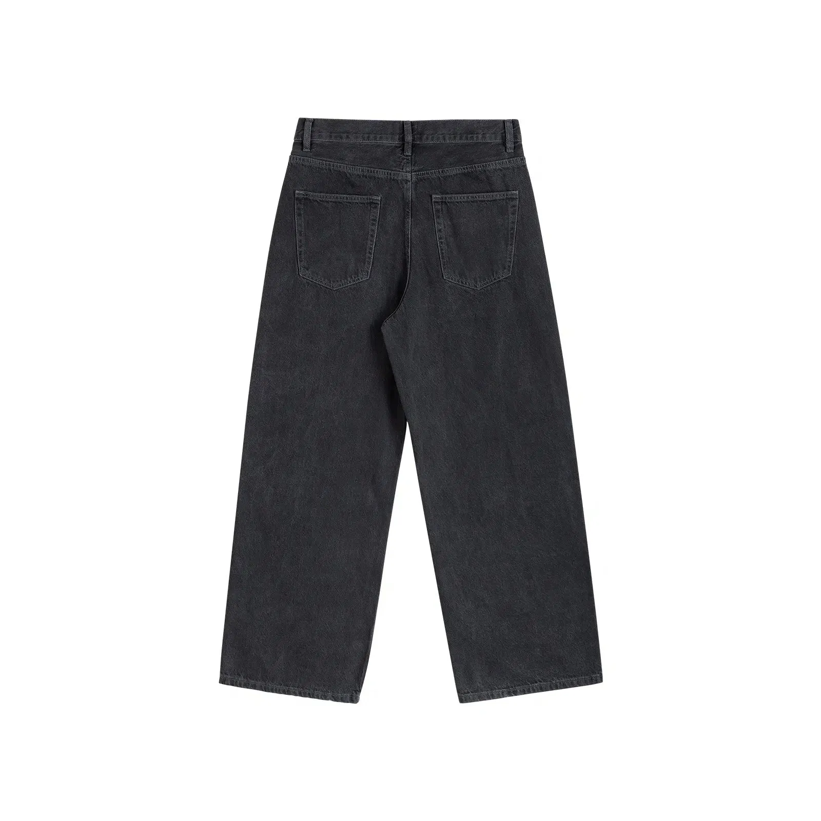 Washed Black Wide-Leg Jeans