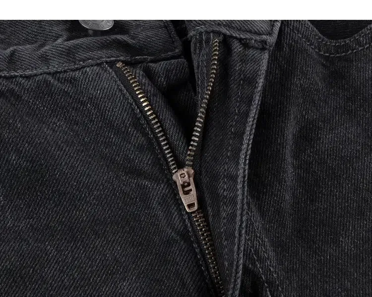 Washed Black Wide-Leg Jeans