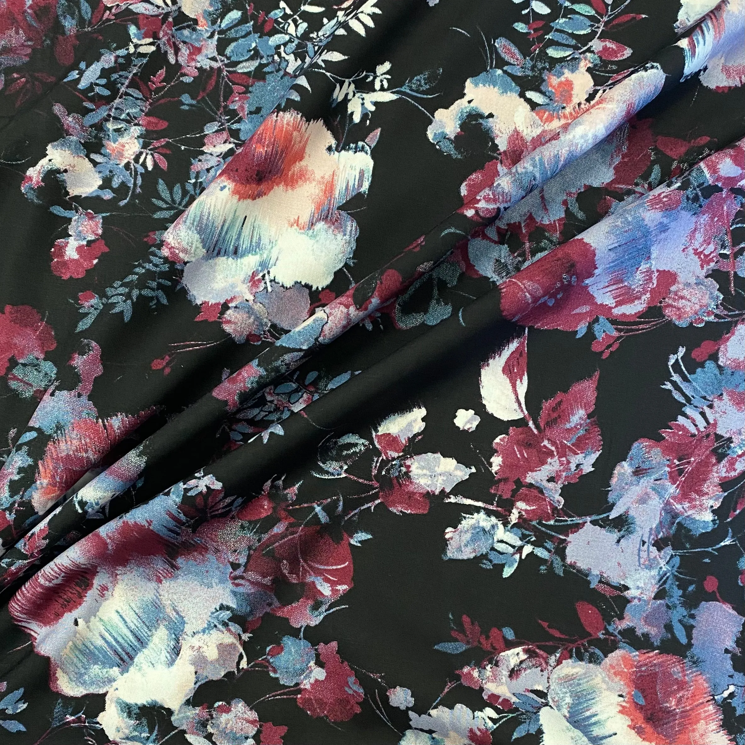 Watercolour Floral Viscose