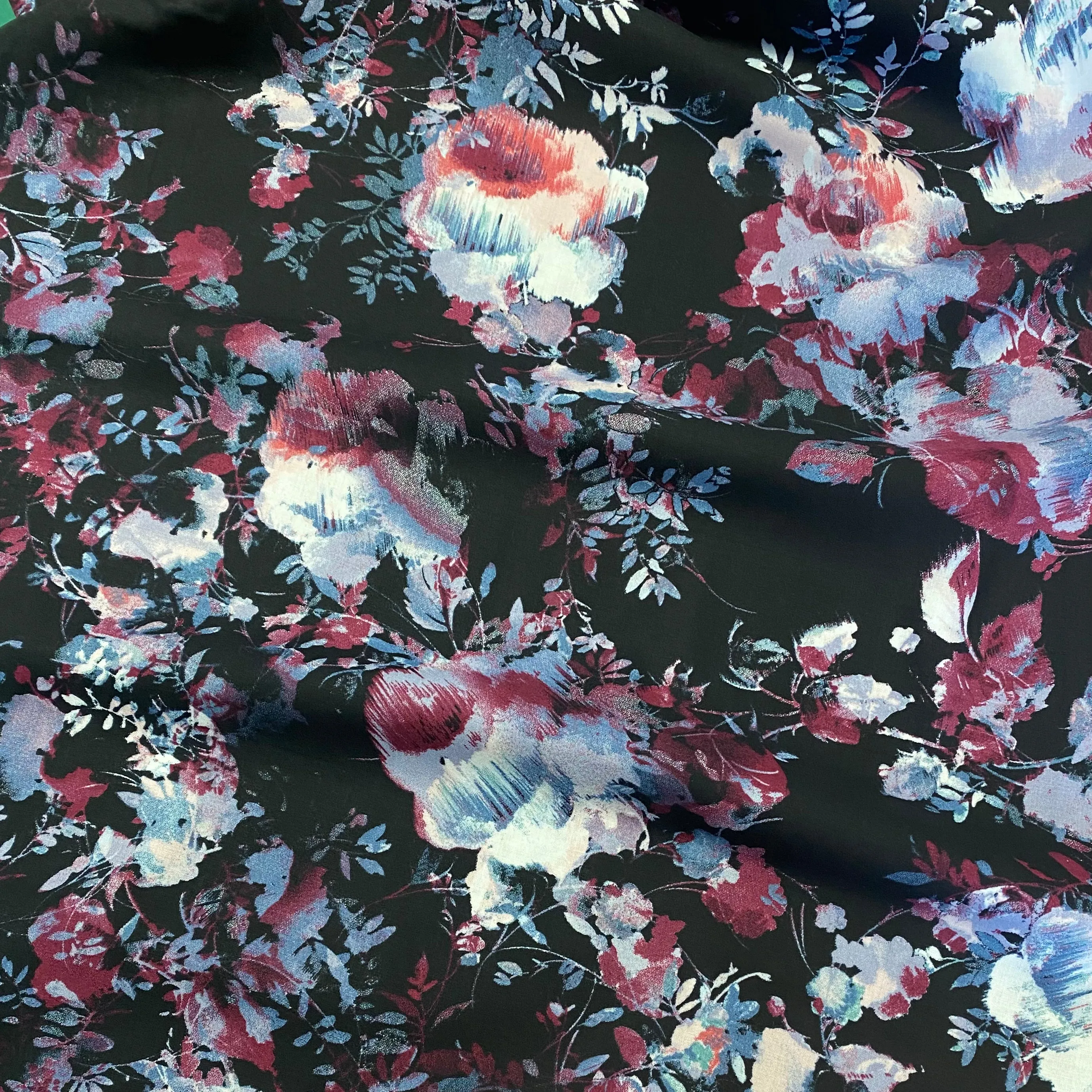 Watercolour Floral Viscose