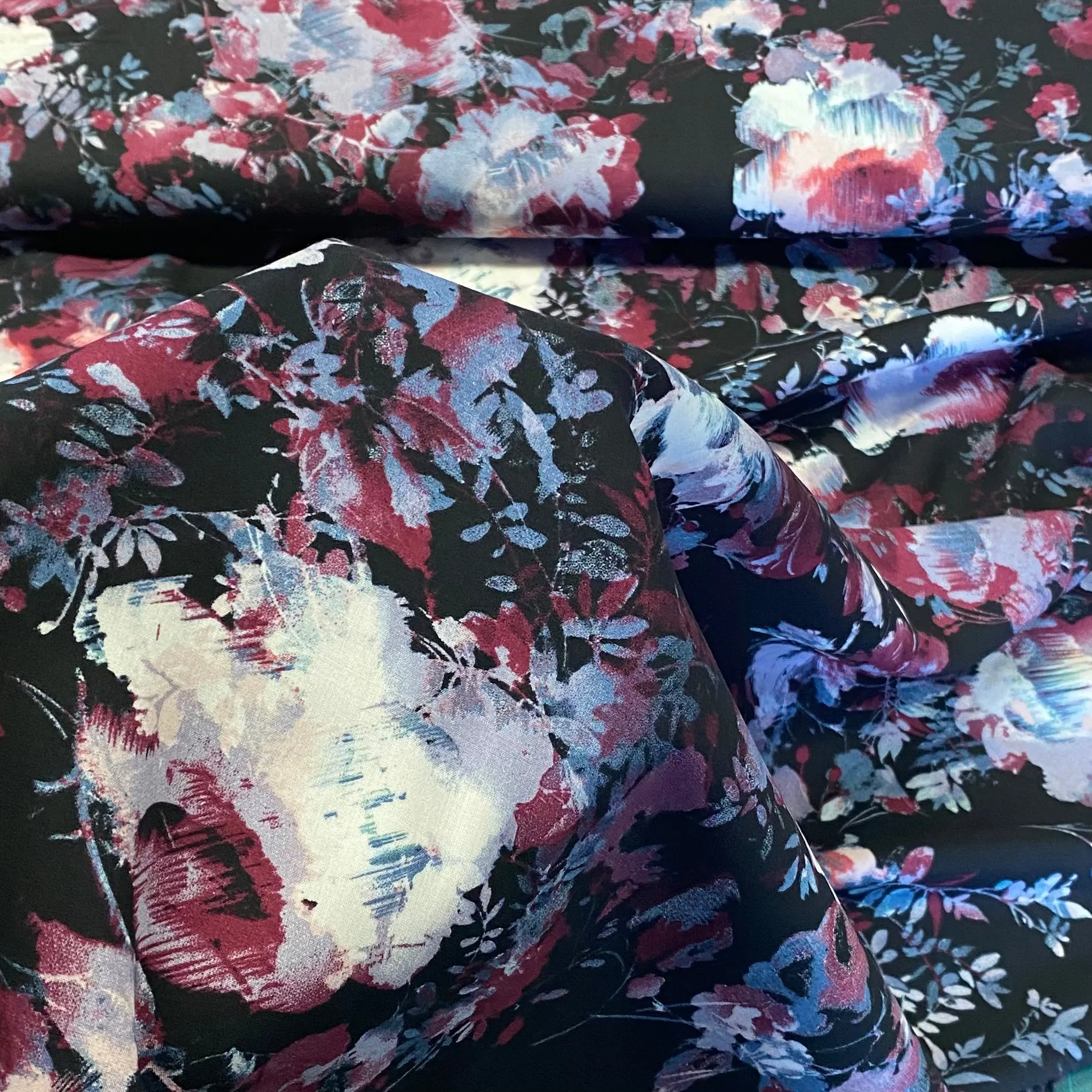 Watercolour Floral Viscose