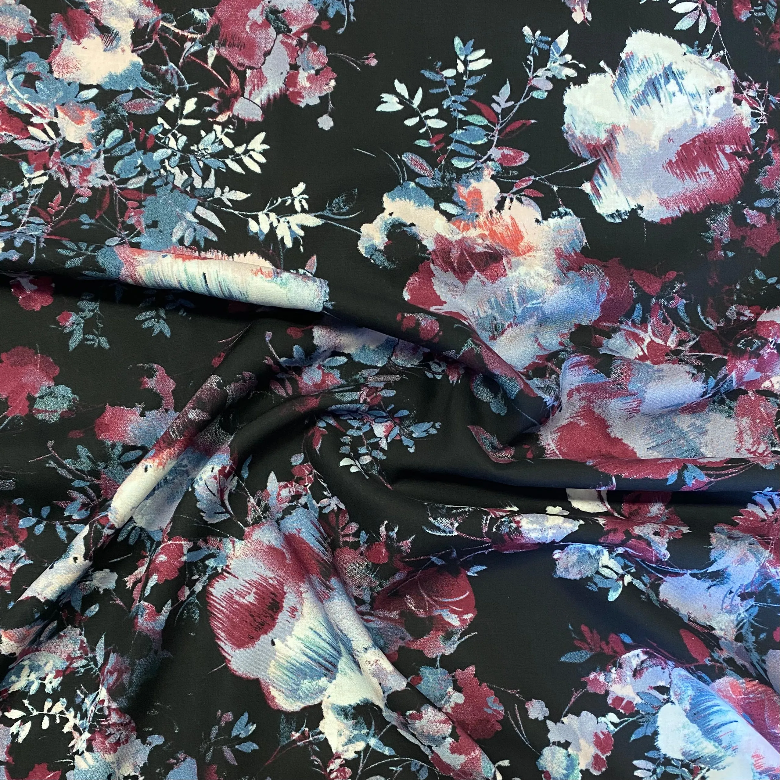Watercolour Floral Viscose